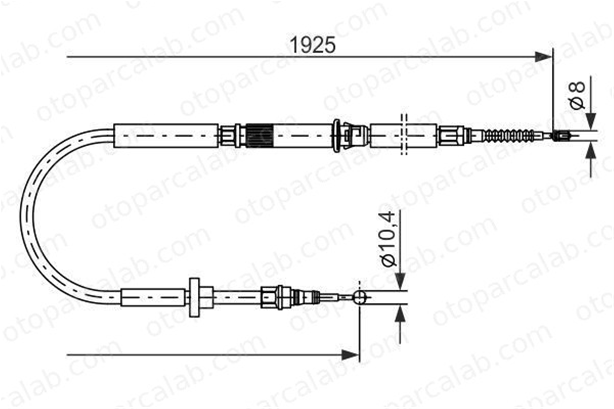 BOSCH 1 987 477 959 El Fren Teli Arka Sağ veya Sol AUDI A6 C5 Avant A6 C5 4B0609721S 4B0609721AD