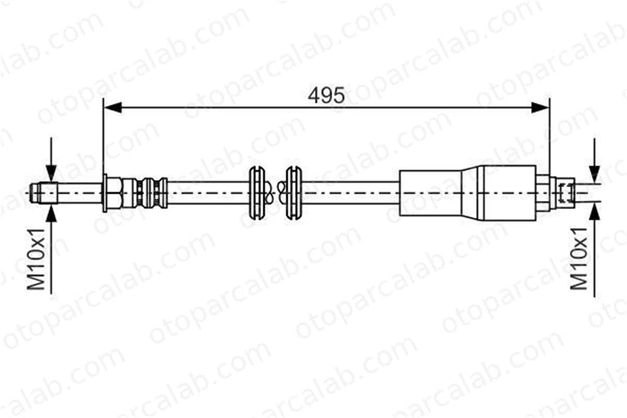 BOSCH 1 987 481 005 Fren Hortumu Ön Sağ veya Sol MERCEDES-BENZ SPRINTER 4-t Panelvan/Van SPRINTER 4-t Platform şasi A6384282235 6384280235
