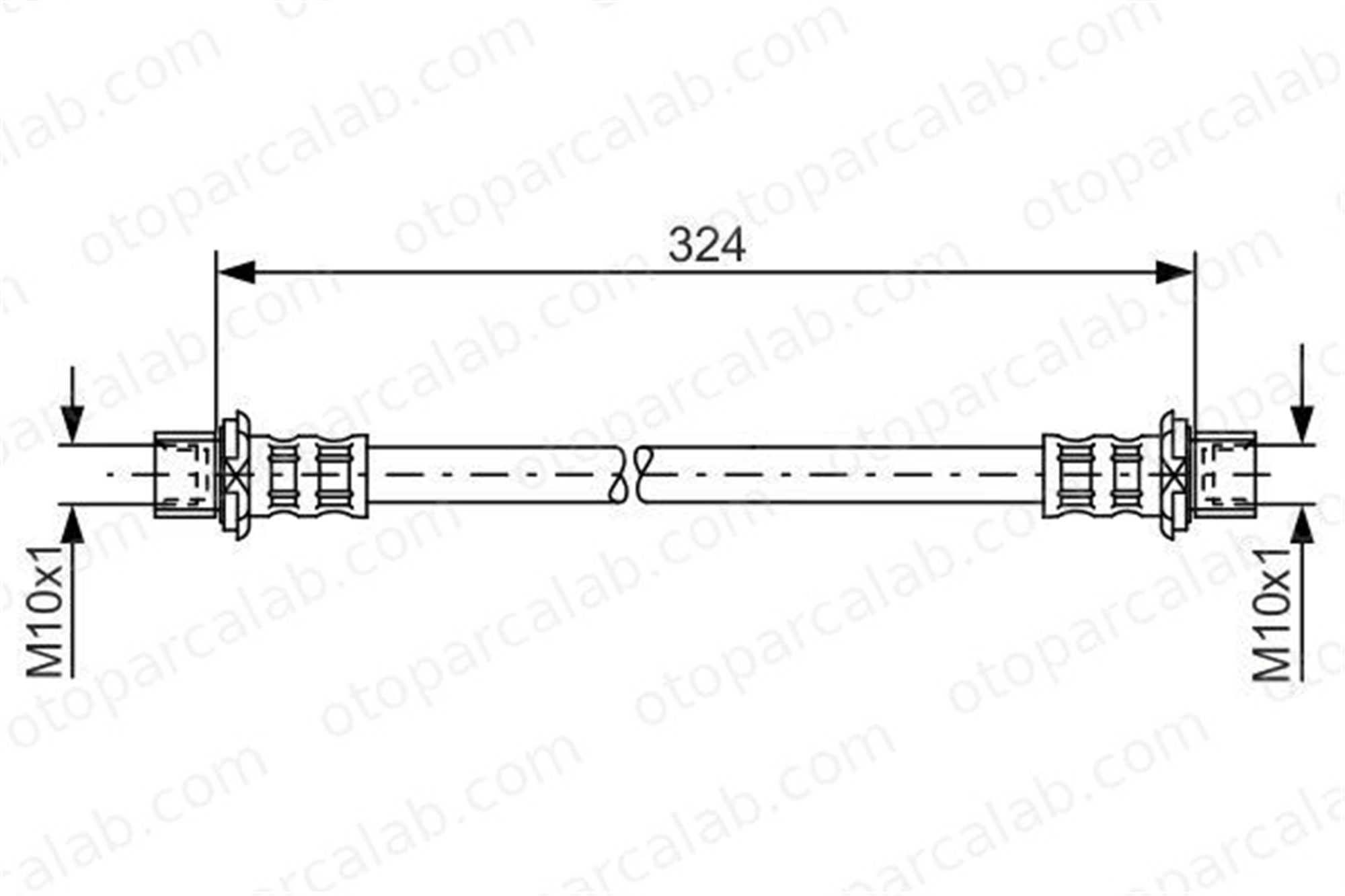 BOSCH 1 987 481 016 Fren Hortumu Arka Sağ veya Sol TOYOTA COROLLA COROLLA Station wagon 1987481016 9094702921