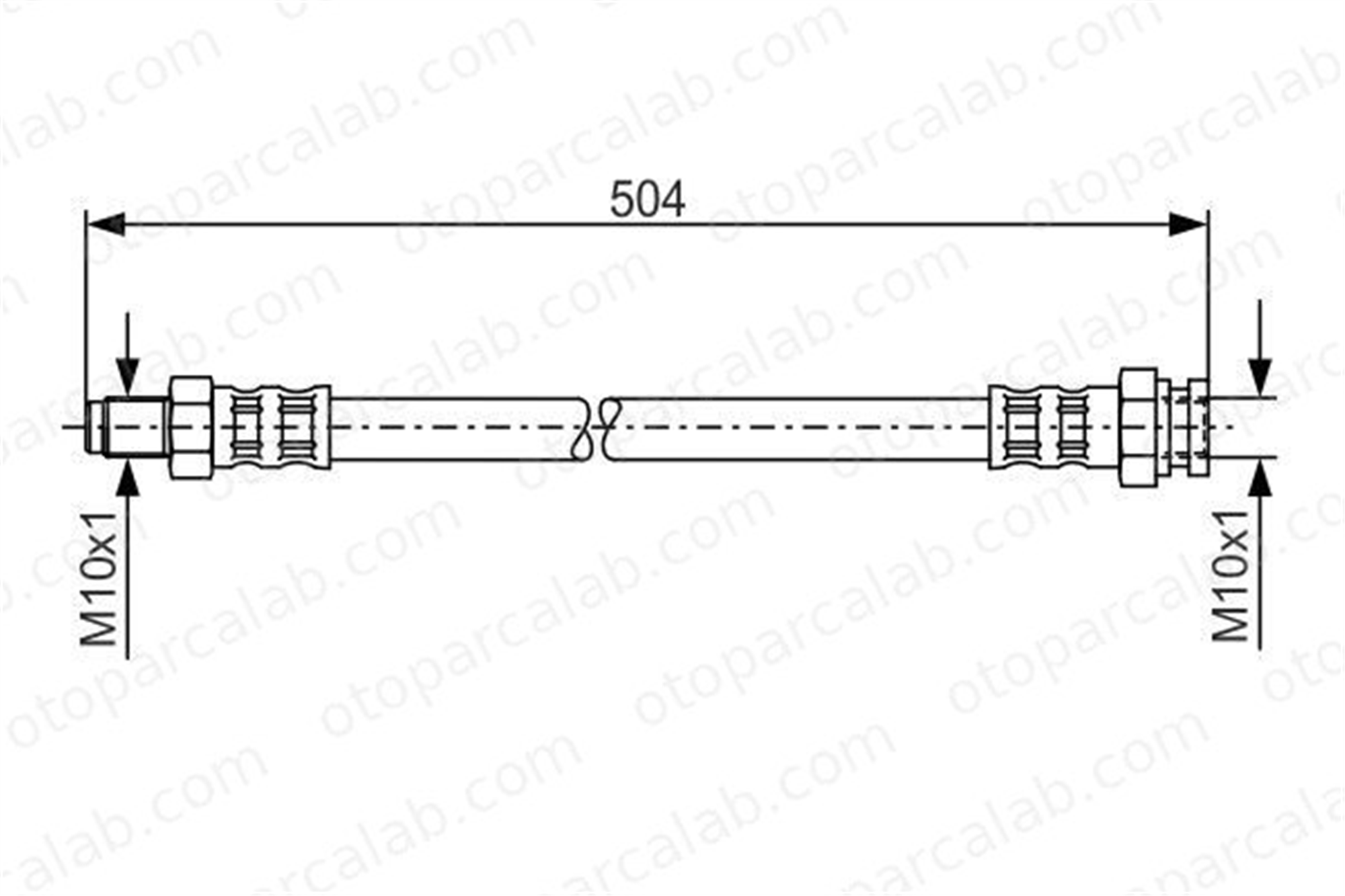 BOSCH 1 987 481 034 Fren Hortumu Arka Sağ veya Sol RENAULT MASTER I Panelvan/Van MASTER I Minibüs/Otobüs 1987481034 5000388495