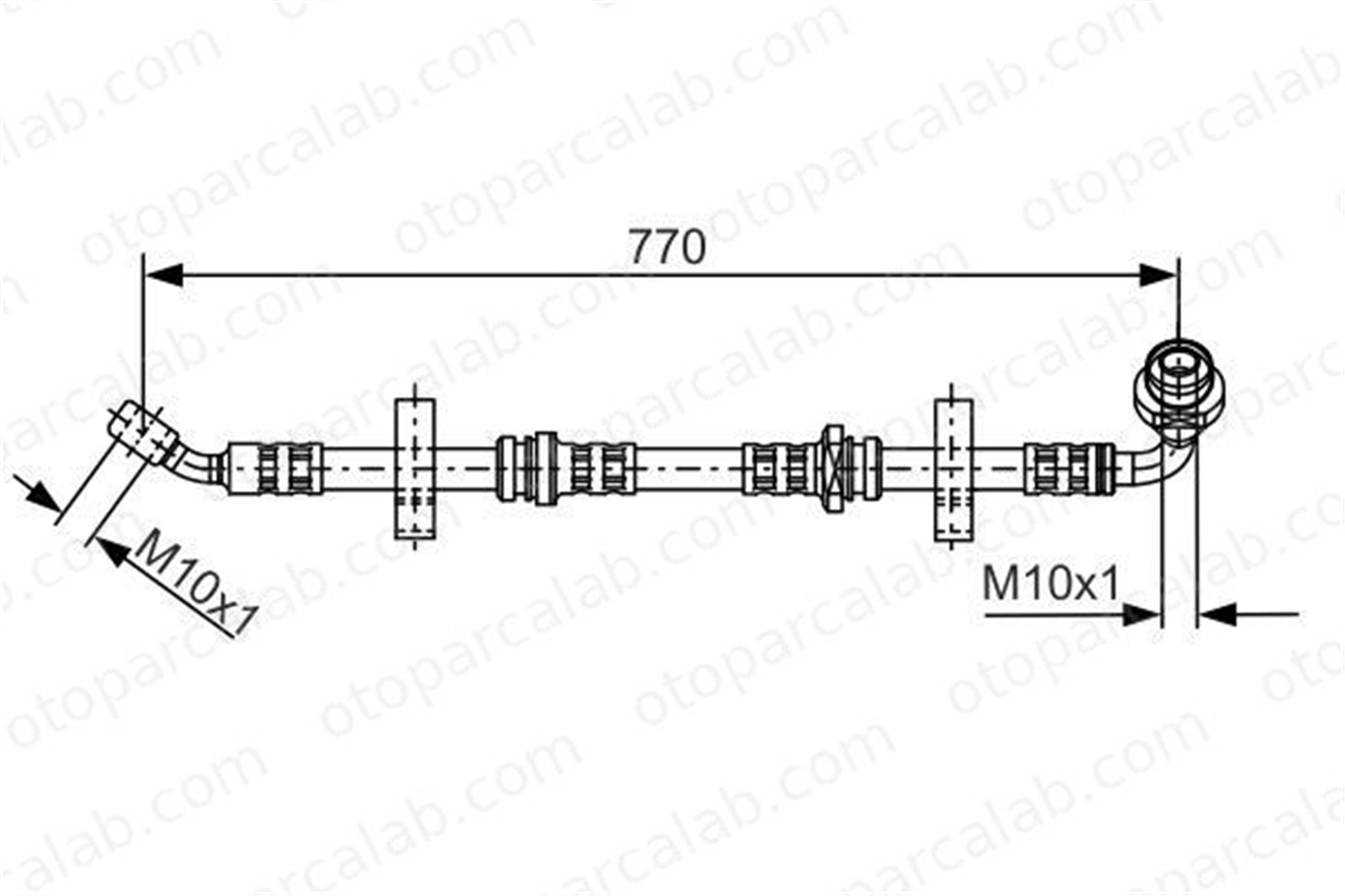 BOSCH 1 987 481 071 Fren Hortumu Ön Sağ veya Sol SUZUKI VITARA VITARA Cabrio 1987481071 5155060A30000