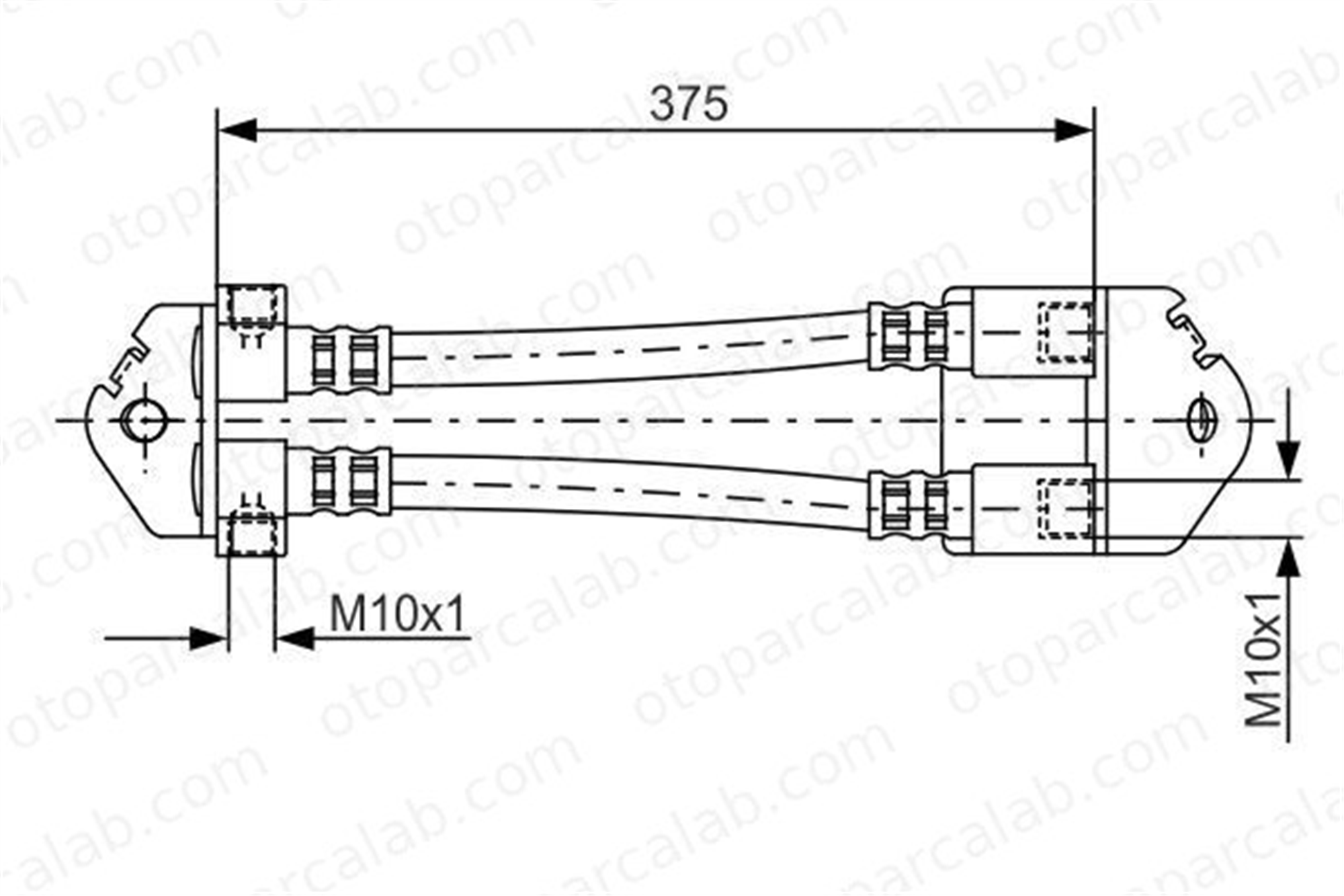 BOSCH 1 987 481 072 Fren Hortumu Arka Sağ veya Sol FORD TRANSIT Panelvan/Van TRANSIT Minibüs/Otobüs 1987481072 4041436