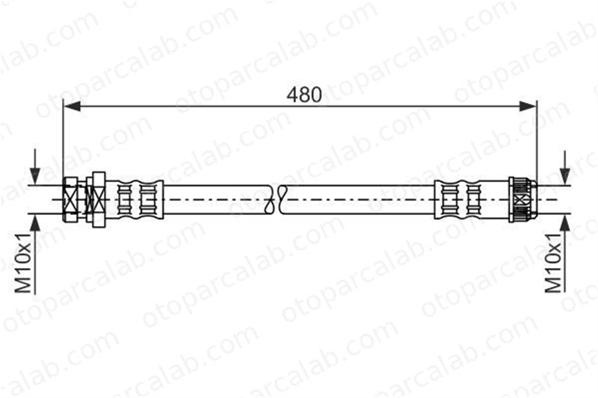 BOSCH 1 987 481 074 Fren Hortumu Arka Sağ veya Sol OPEL MOVANO A Panelvan/Van MOVANO A Minibüs/Otobüs 7701059693 4423000QAD