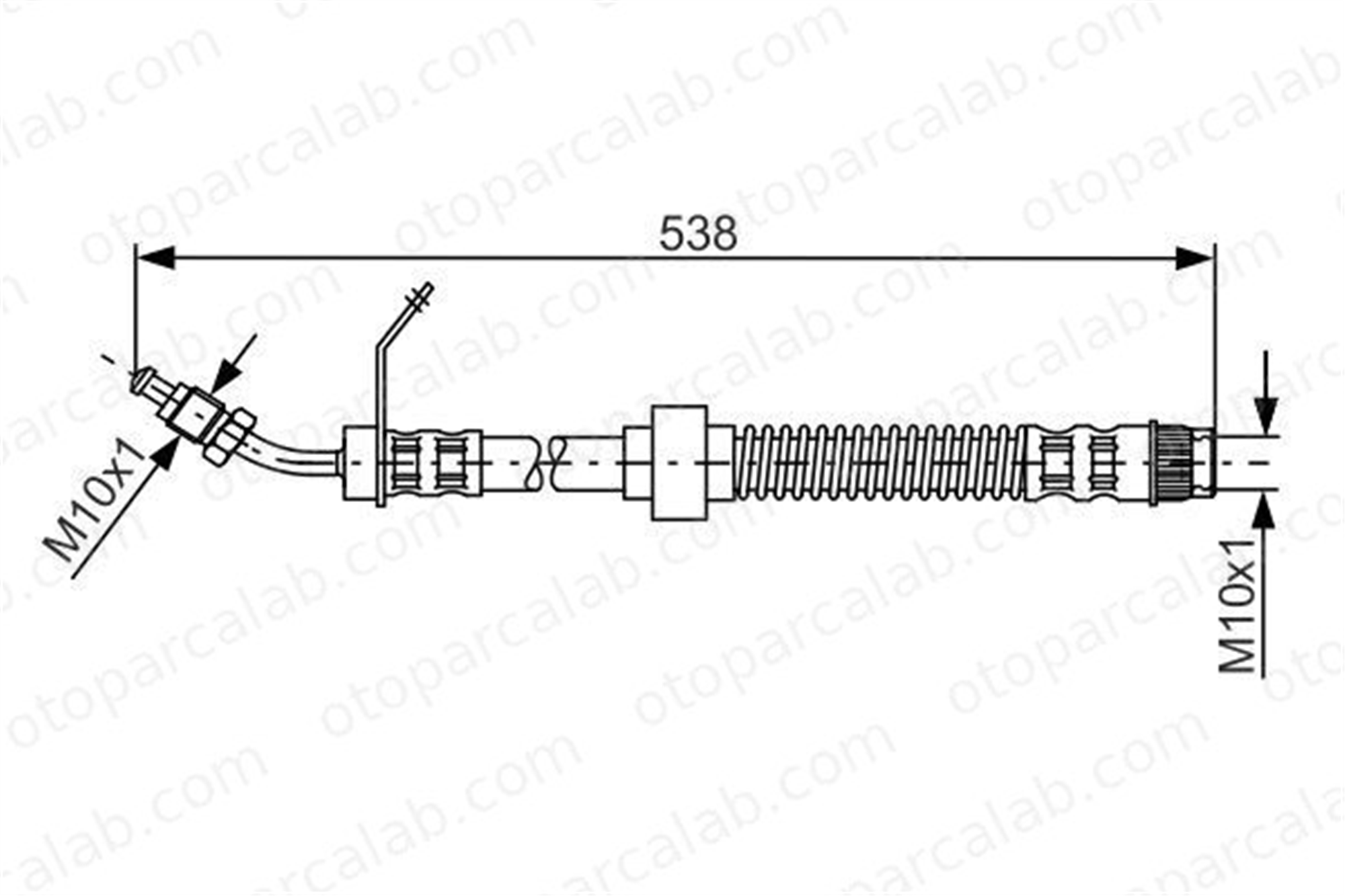 BOSCH 1 987 481 151 Fren Hortumu Ön Sağ veya Sol RENAULT MASTER II Minibüs/Otobüs MASTER II Panelvan/Van 1987481151 4620100Q0G
