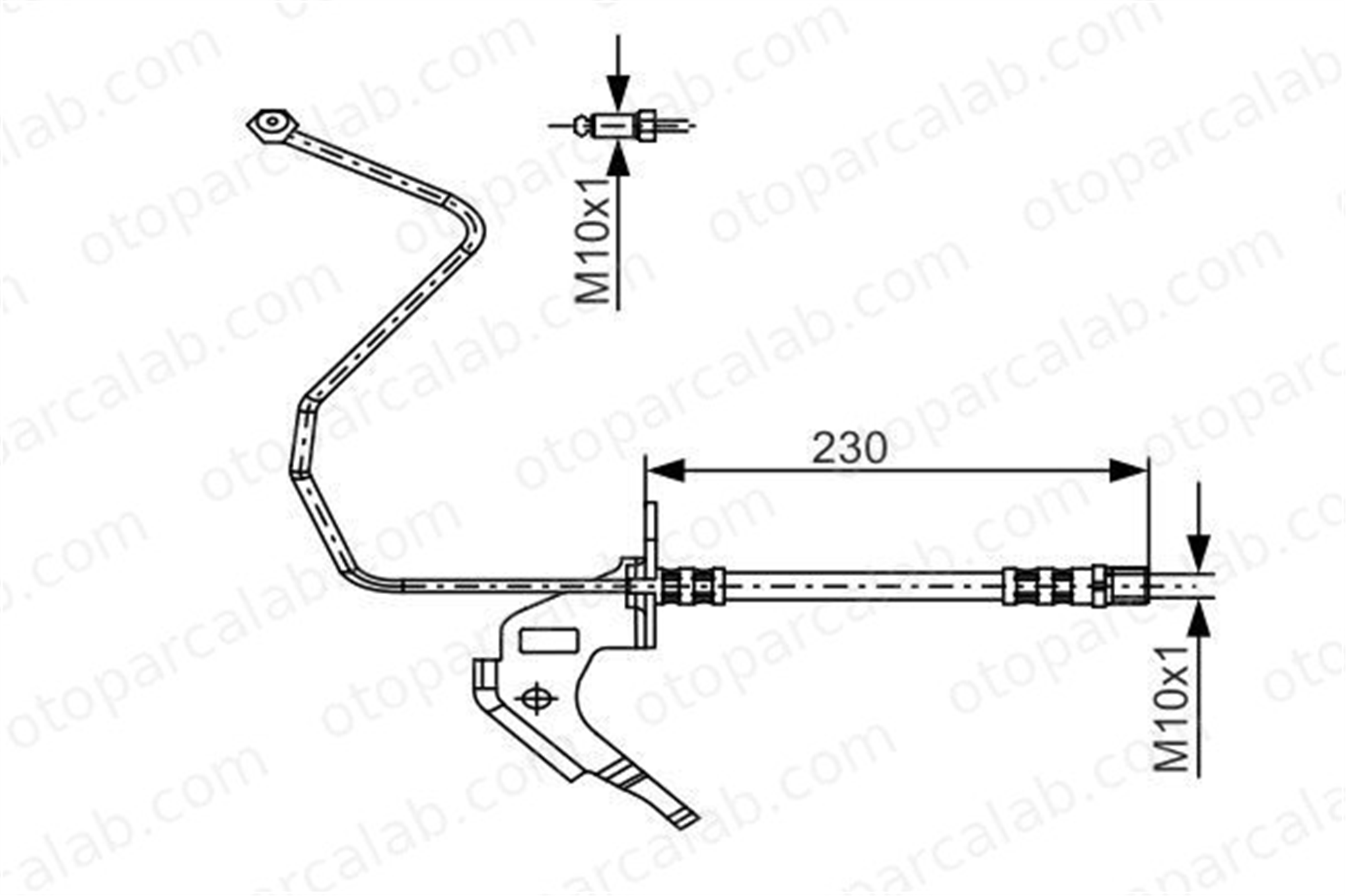 BOSCH 1 987 481 162 Fren Hortumu Arka Sağ veya Sol OPEL ASTRA G Station wagon ASTRA H Station wagon 5562250 13116134
