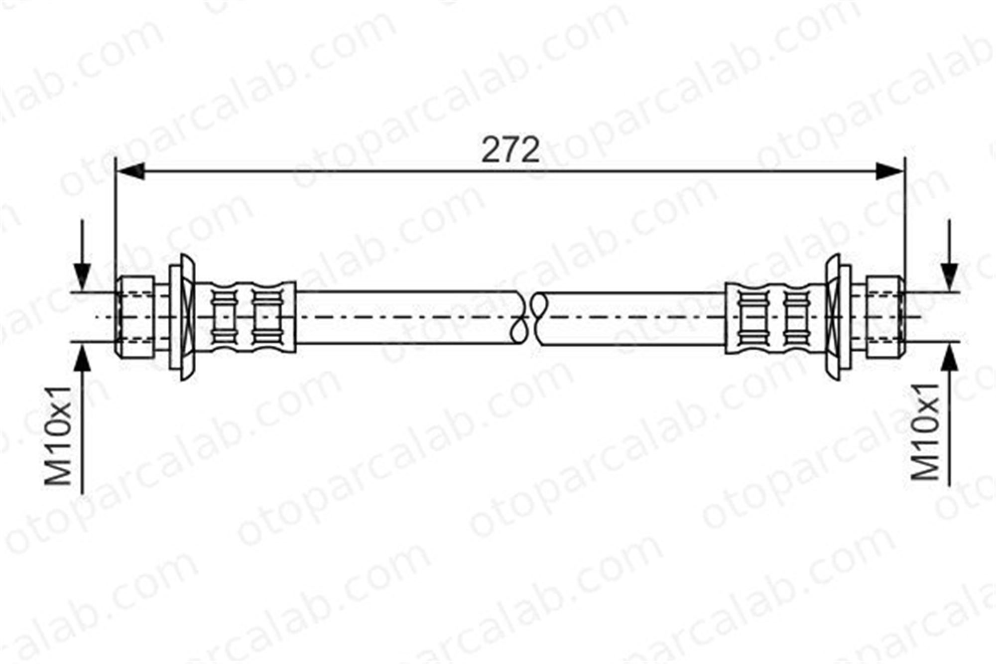 BOSCH 1 987 481 307 Fren Hortumu Ön Sağ veya Sol TOYOTA PREVIA I 1987481307 9094702720
