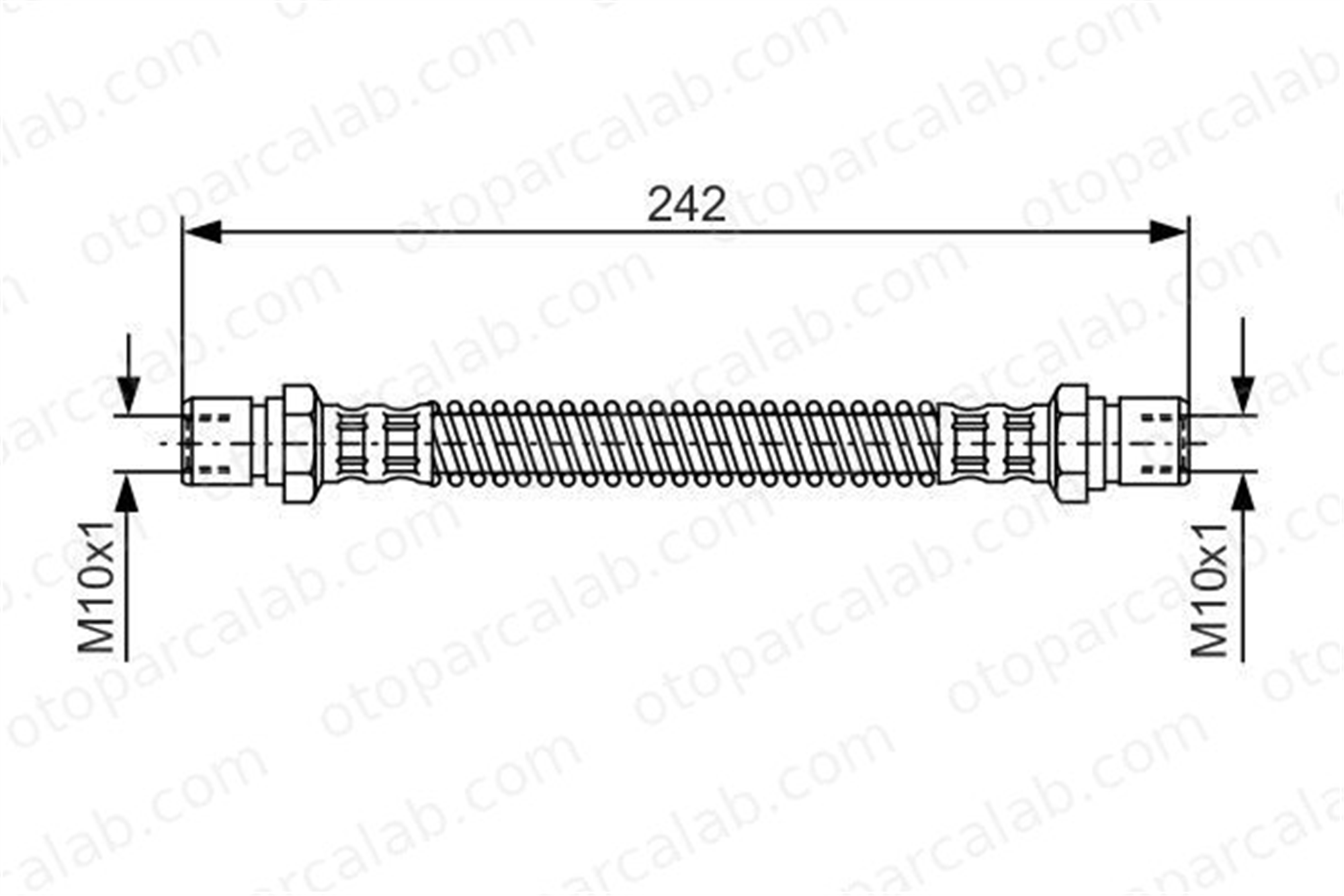 BOSCH 1 987 481 316 Fren Hortumu Arka Sağ veya Sol CHEVROLET REZZO MPV DAEWOO REZZO 1987481316 96264606