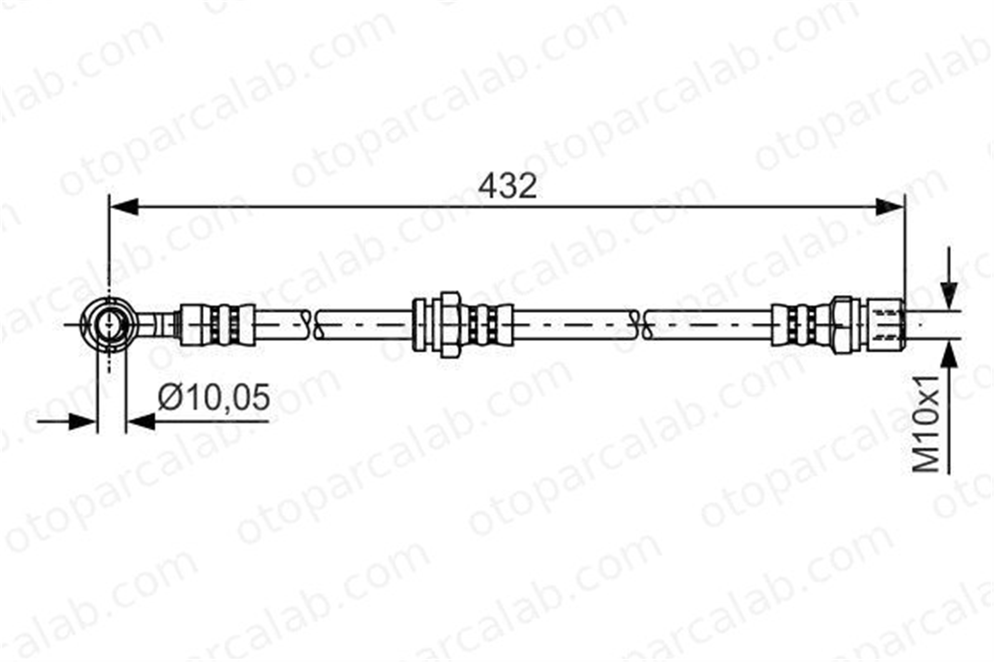 BOSCH 1 987 481 383 Fren Hortumu Ön Sağ veya Sol CHEVROLET LACETTI NUBIRA Sedan 1987481383 96397200