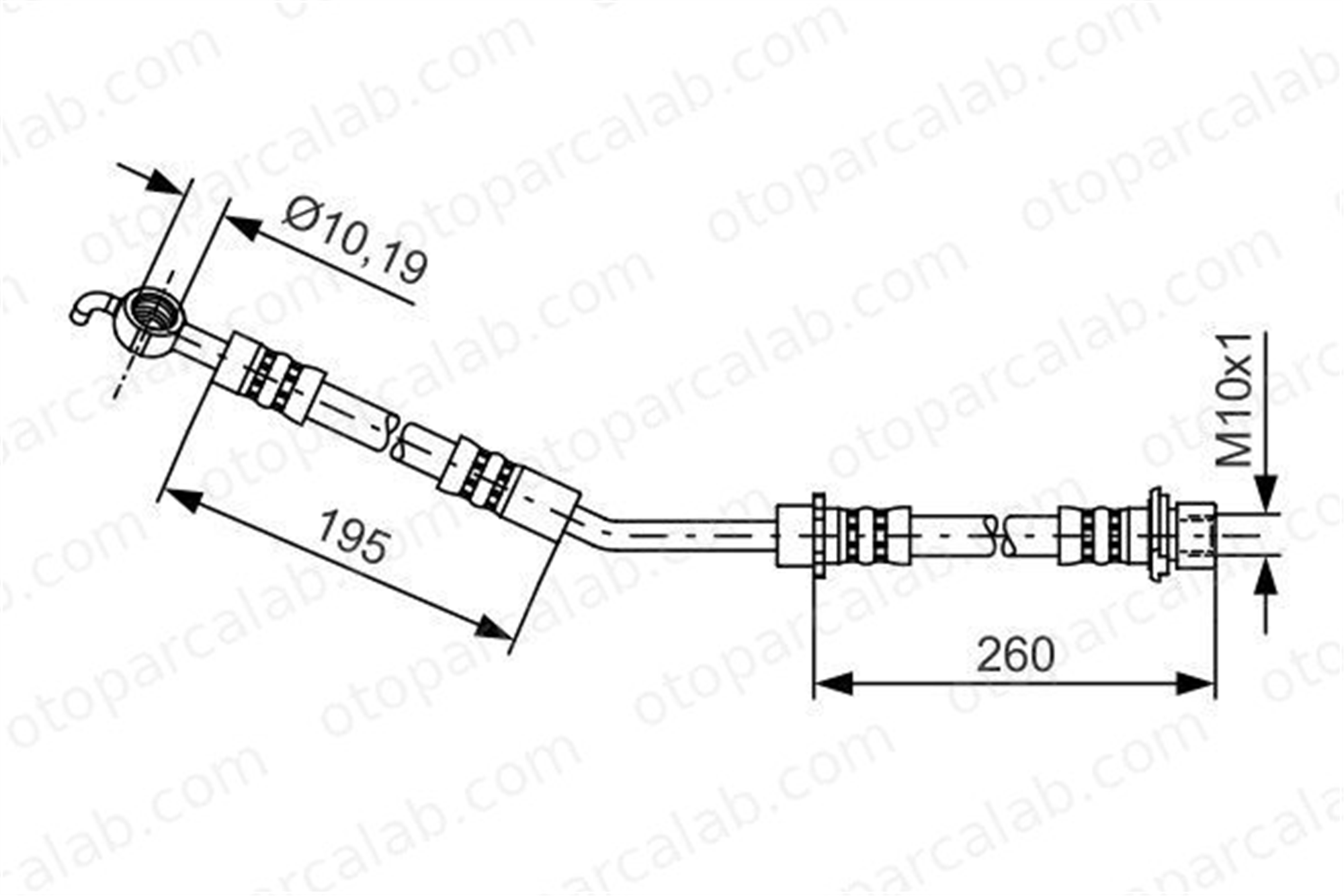 BOSCH 1 987 481 407 Fren Hortumu Ön Sol TOYOTA YARIS DAIHATSU CHARADE VIII 1987481407 90947W2008