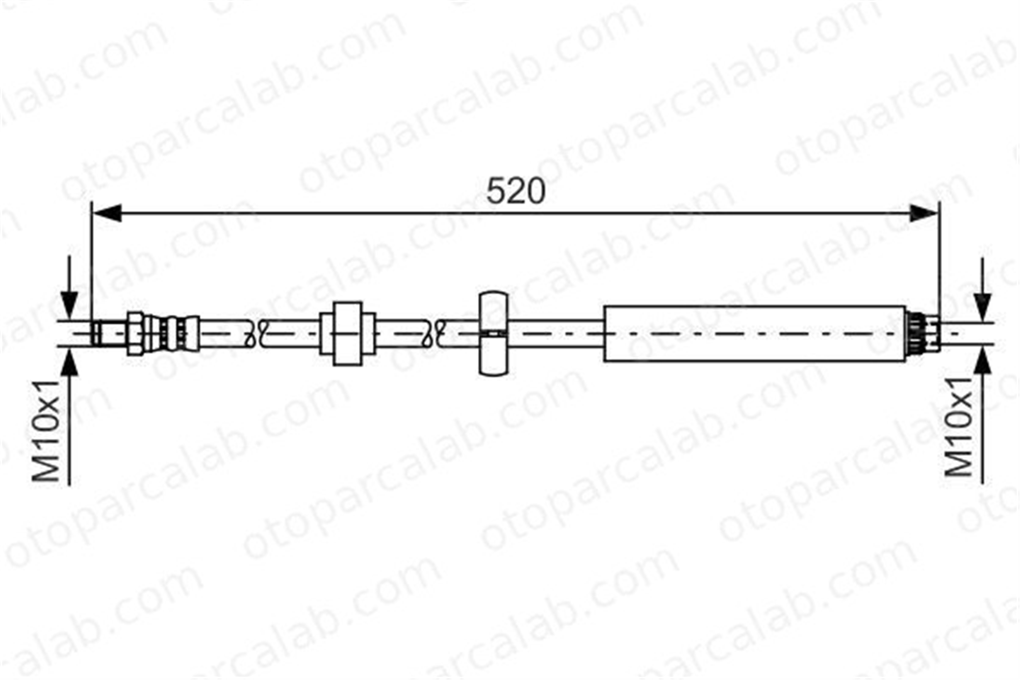 BOSCH 1 987 481 436 Fren Hortumu Ön Sağ veya Sol PEUGEOT 208 I 2008 I 4806K7
