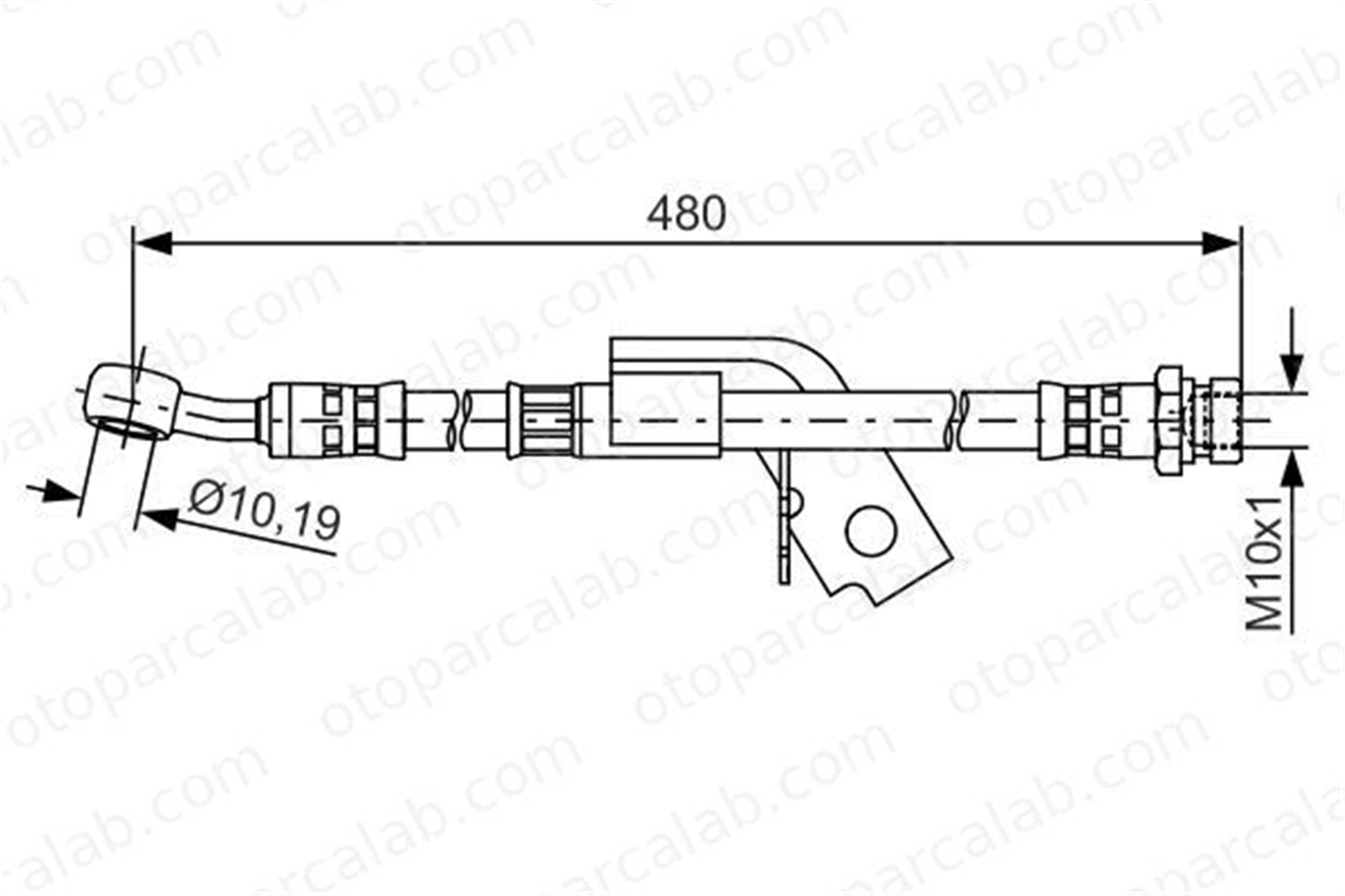 BOSCH 1 987 481 475 Fren Hortumu Arka Sağ HYUNDAI GETZ 587381C800 1987481475