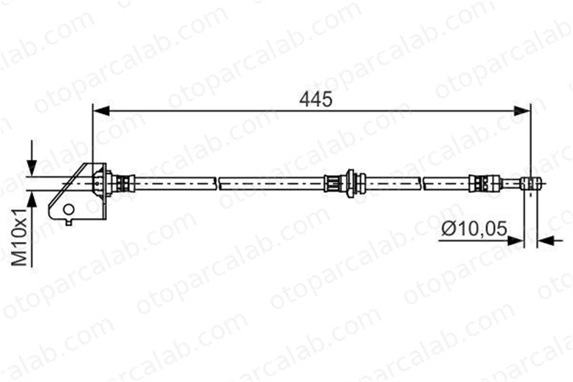 BOSCH 1 987 481 497 Fren Hortumu Ön Sağ veya Sol KIA SPORTAGE II HYUNDAI TUCSON 587312E000 587312E010