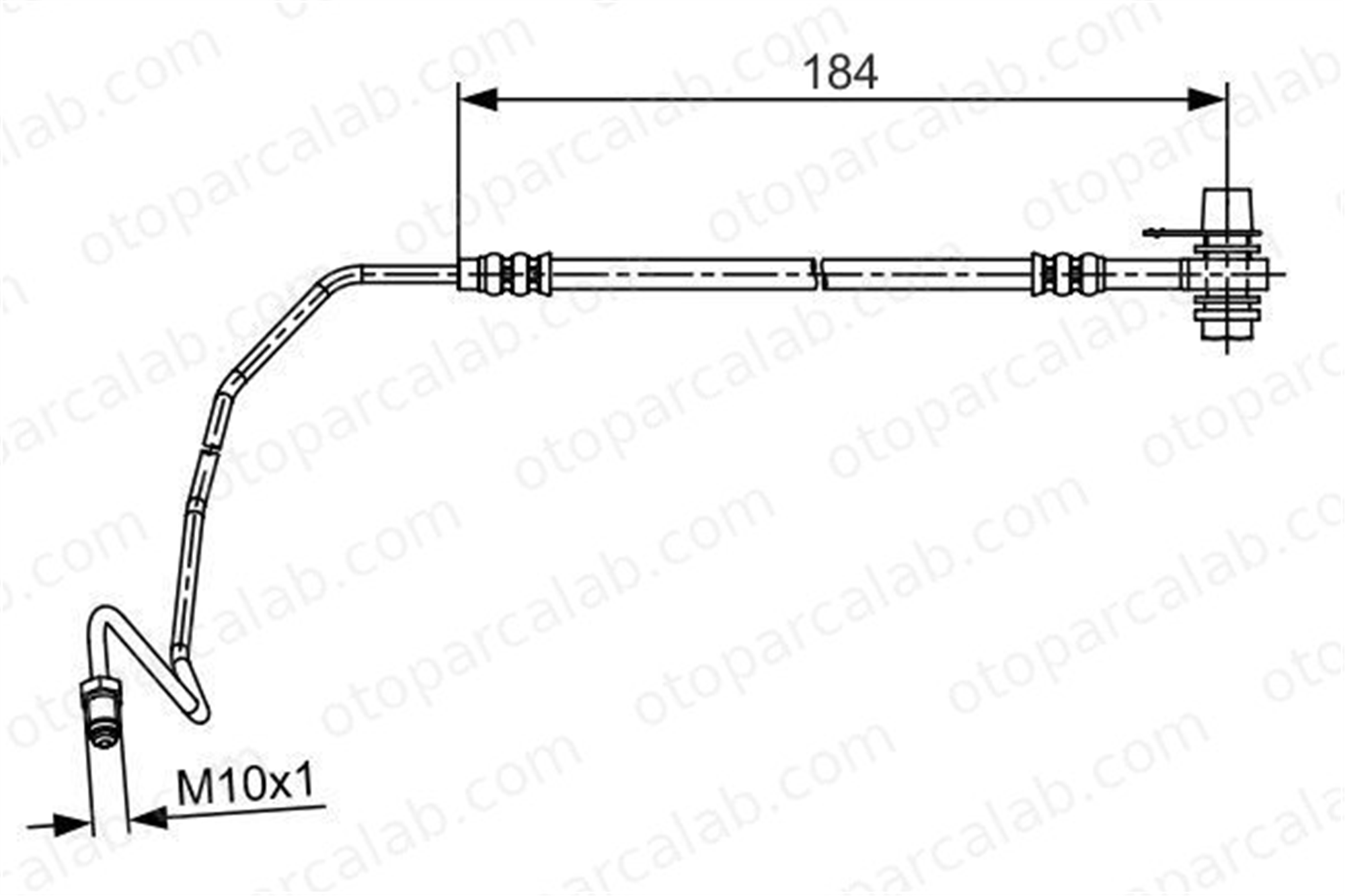 BOSCH 1 987 481 534 Fren Hortumu Arka Sağ veya Sol AUDI A6 C5 Avant A6 C5 8E0611763K