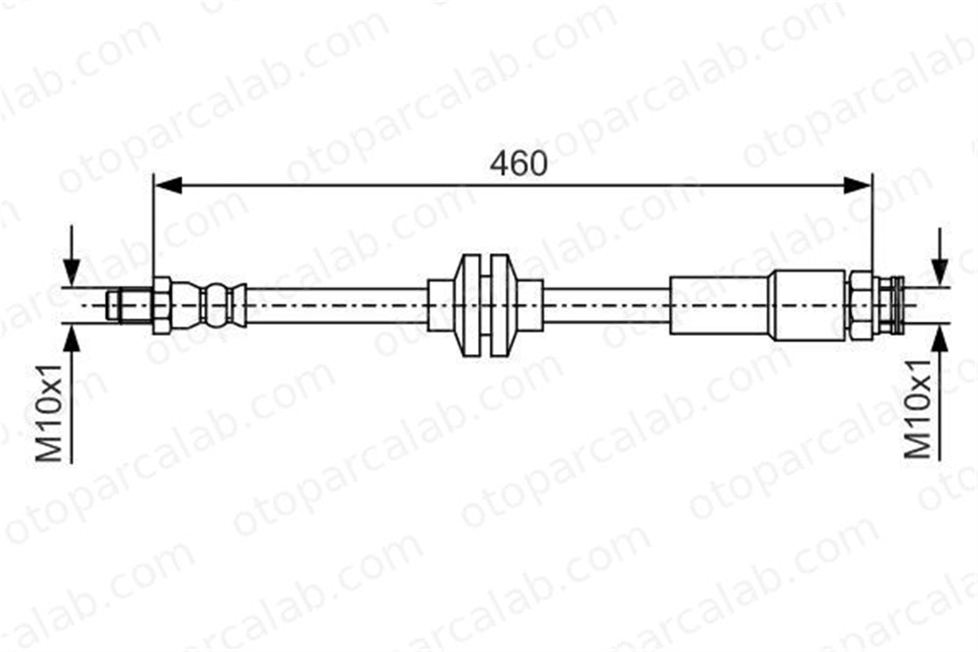BOSCH 1 987 481 543 Fren Hortumu Ön Sağ veya Sol ALFA ROMEO MITO ABARTH GRANDE PUNTO 1987481543 51805325