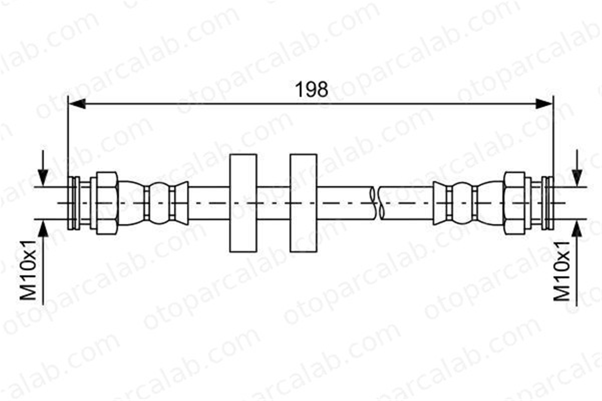 BOSCH 1 987 481 581 Fren Hortumu Arka Sağ veya Sol FIAT FIORINO Kasa/büyük limuzin LINEA 4806K0 51790084