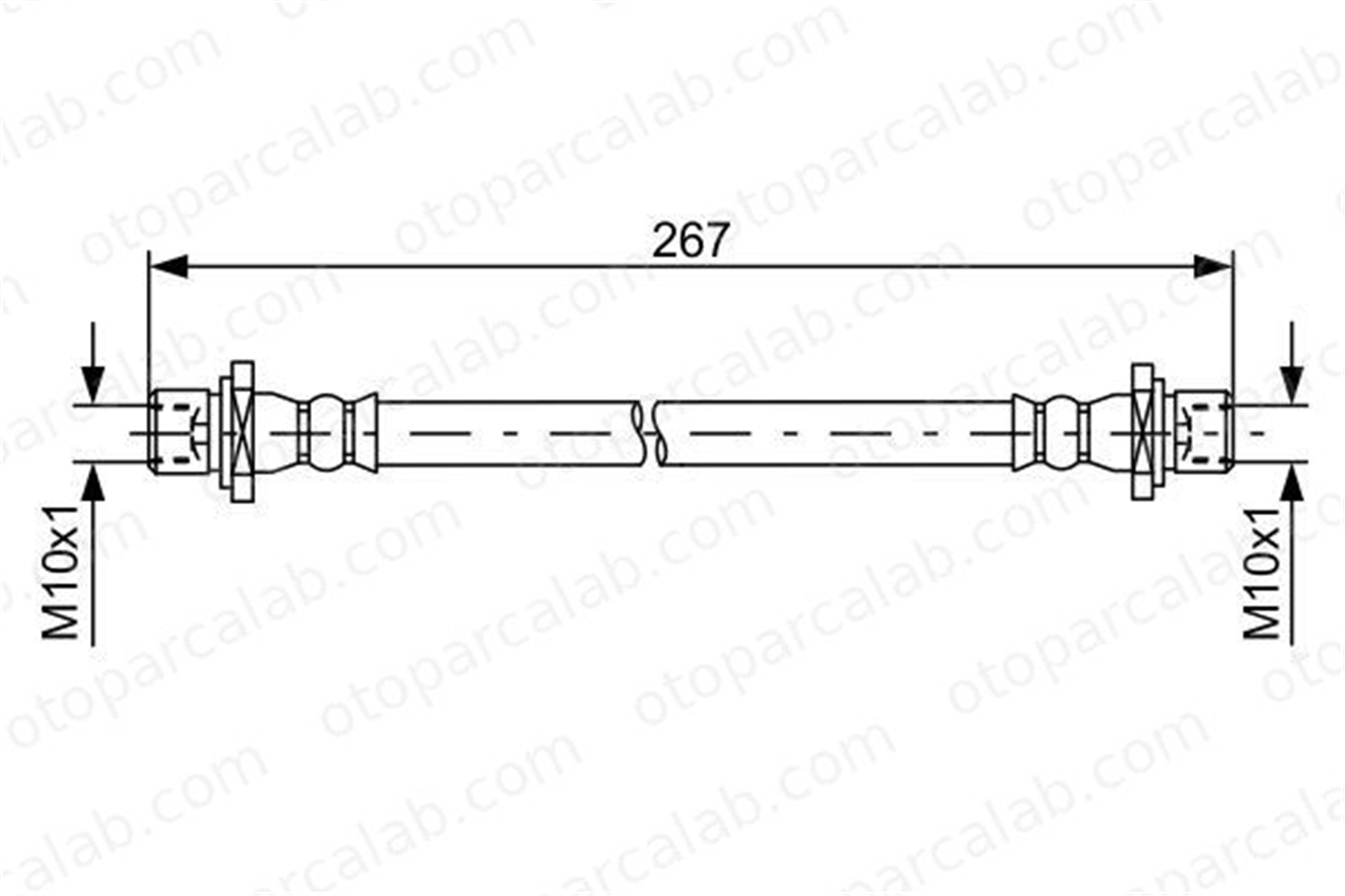 BOSCH 1 987 481 584 Fren Hortumu Arka Sağ veya Sol SUBARU LEGACY IV Station wagon LEGACY IV 26591AE010 26591AE011