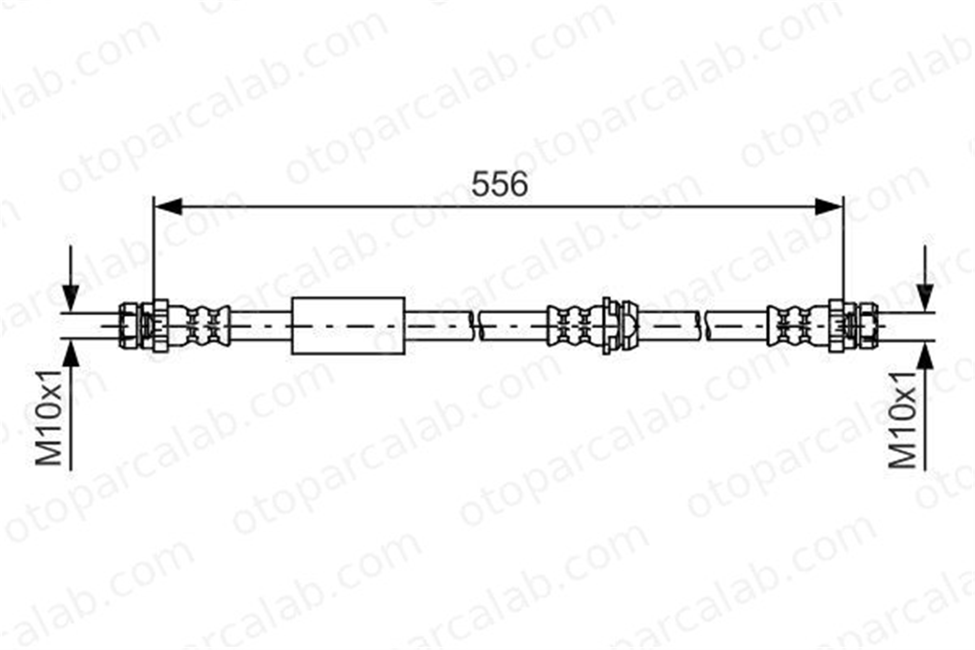 BOSCH 1 987 481 593 Fren Hortumu Ön Sağ veya Sol AUDI TT TT Roadster 1987481593 8J0611701D