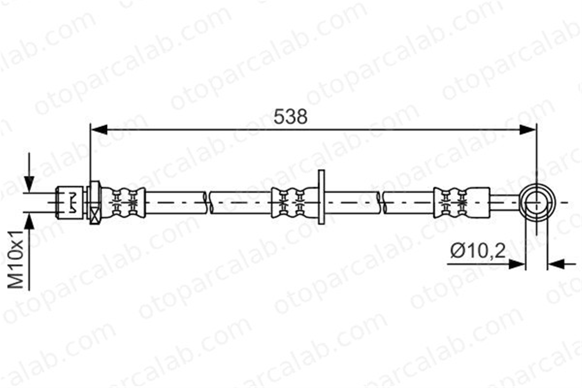 BOSCH 1 987 481 606 Fren Hortumu Ön Sol SUBARU FORESTER OUTBACK 1987481606 26540AE030