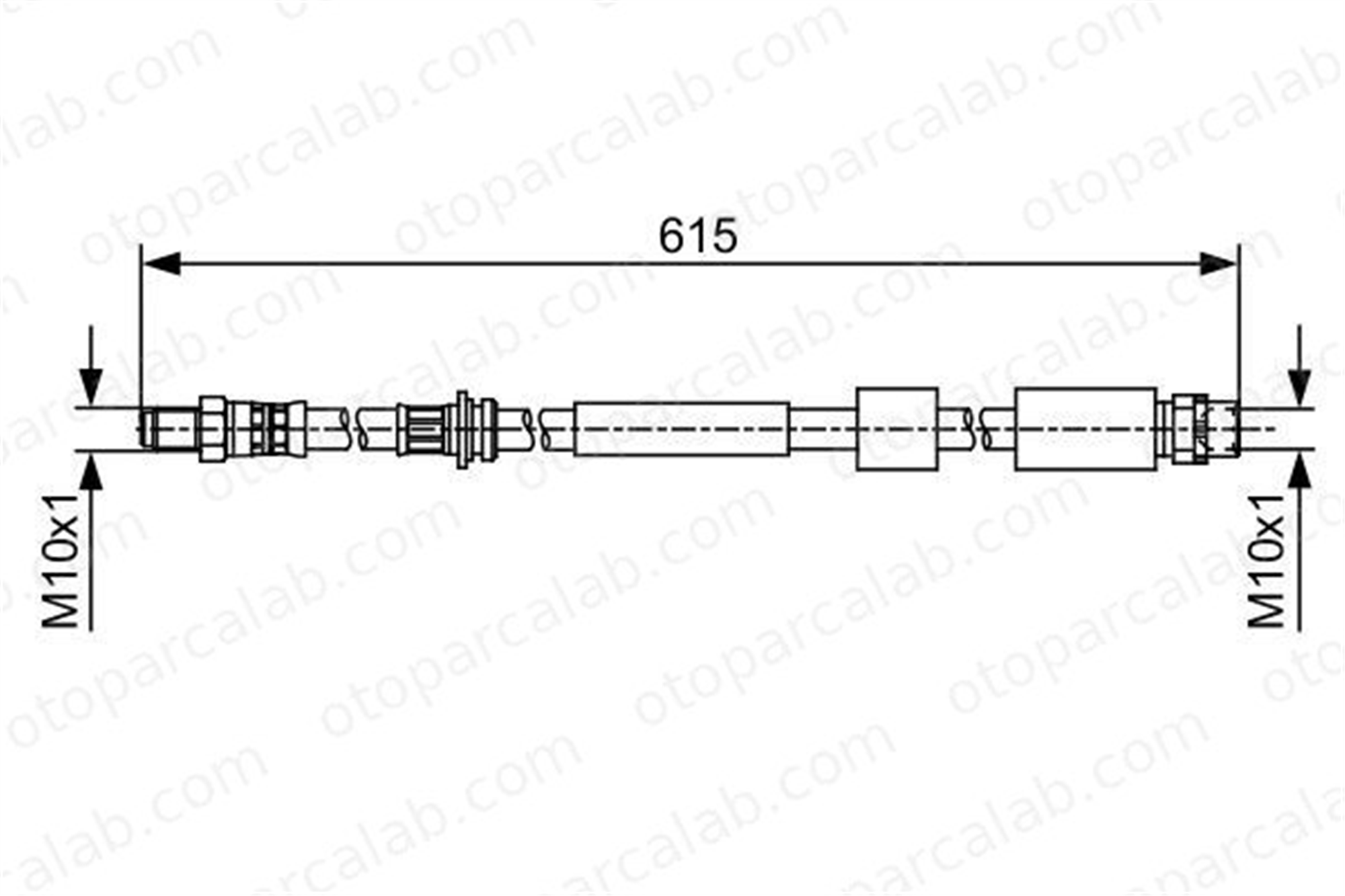 BOSCH 1 987 481 615 Fren Hortumu Ön Sağ veya Sol BMW 1 3 34306792254