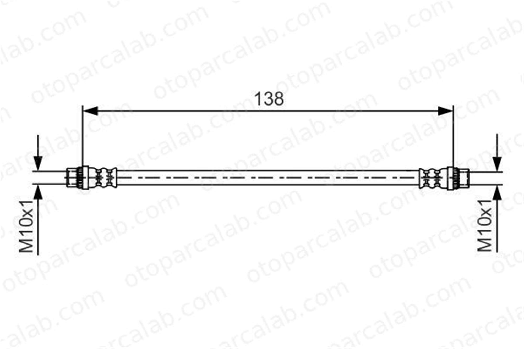 BOSCH 1 987 481 625 Fren Hortumu Arka Sağ veya Sol RENAULT MEGANE III Coupe MEGANE III Hatchback 1987481625 462100003R