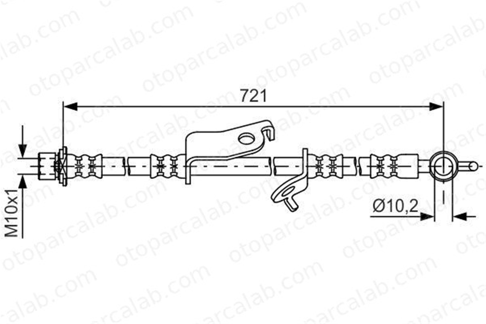 BOSCH 1 987 481 635 Fren Hortumu Ön Sağ TOYOTA PRIUS LEXUS CT 1987481635 9094702F83