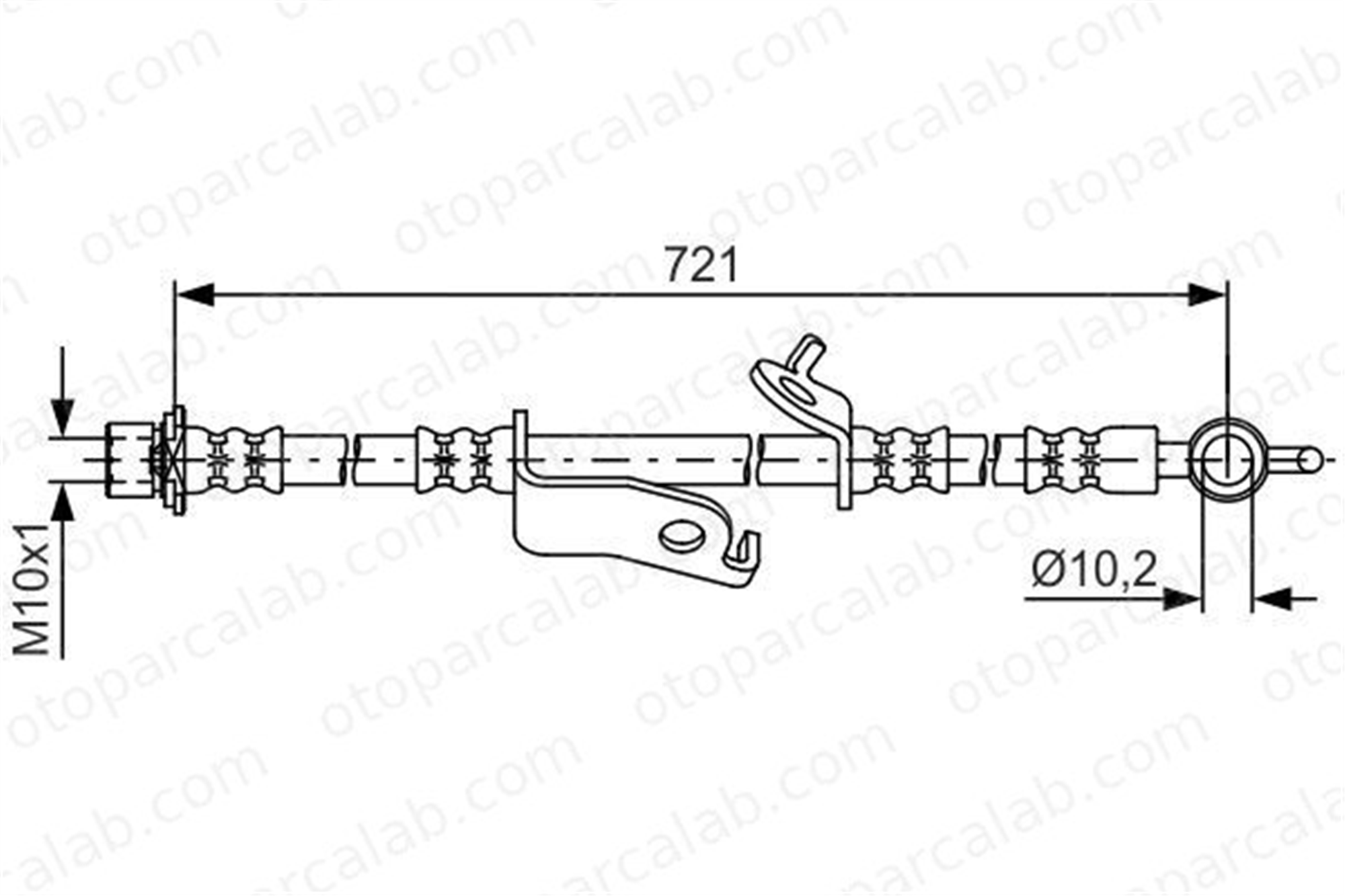 BOSCH 1 987 481 636 Fren Hortumu Ön Sağ TOYOTA PRIUS LEXUS CT 1987481636 9094702F84