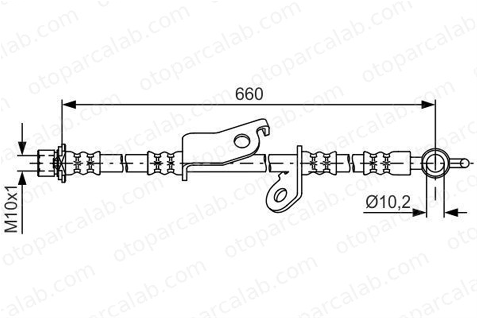 BOSCH 1 987 481 640 Fren Hortumu Ön Sağ TOYOTA AURIS VERSO 1987481640 90947W2012