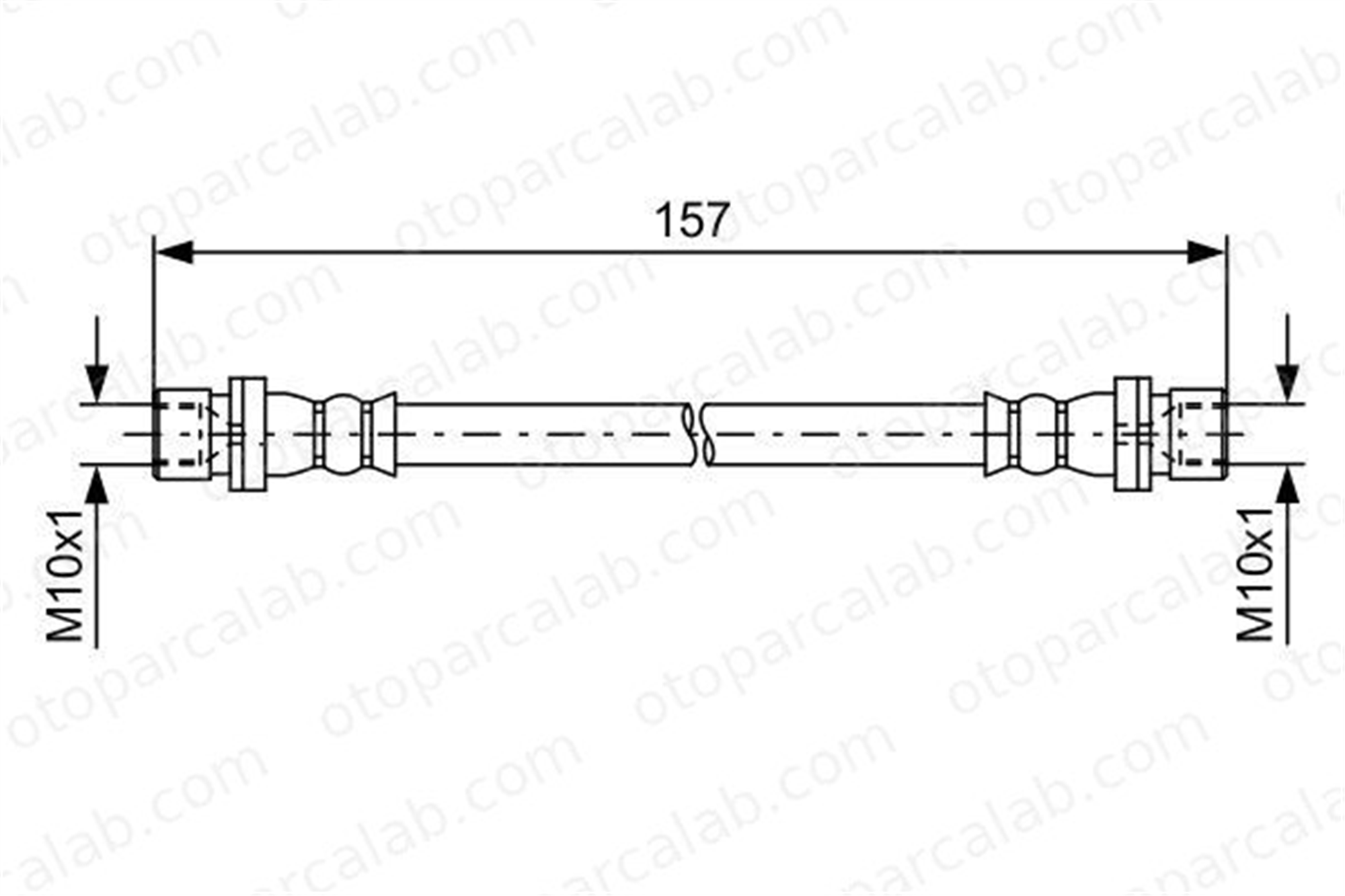 BOSCH 1 987 481 642 Fren Hortumu Arka Sağ veya Sol TOYOTA AURIS VERSO 90947W2015