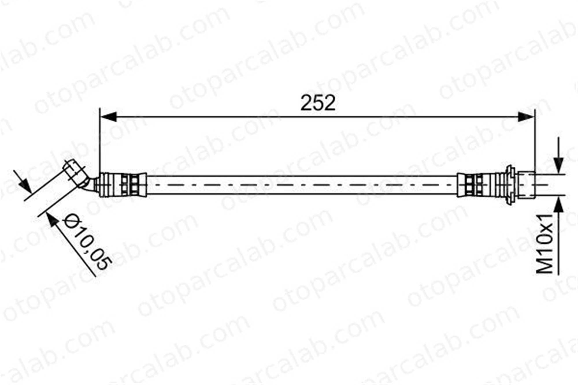 BOSCH 1 987 481 662 Fren Hortumu Arka Sağ veya Sol TOYOTA LAND CRUISER PRADO 9094702D31 9094702F23