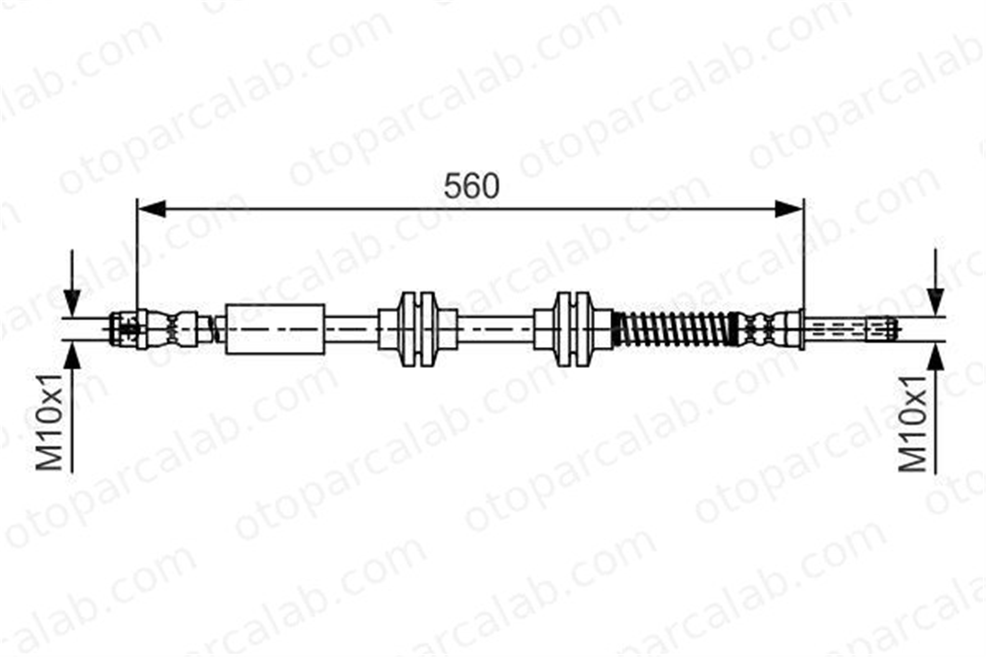 BOSCH 1 987 481 664 Fren Hortumu Ön Sağ veya Sol VW TRANSPORTER T5 Minibüs/Otobüs TRANSPORTER T5 Panelvan/Van 1987481664 7H8611701A