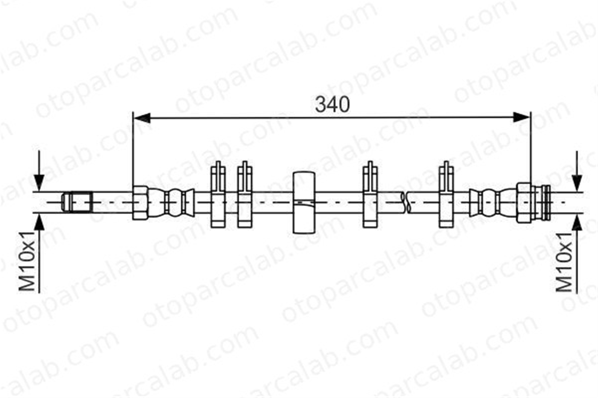 BOSCH 1 987 481 667 Fren Hortumu Arka Sağ veya Sol IVECO DAILY IV Platform şasi DAILY IV Panelvan/Van 1987481667 504175594