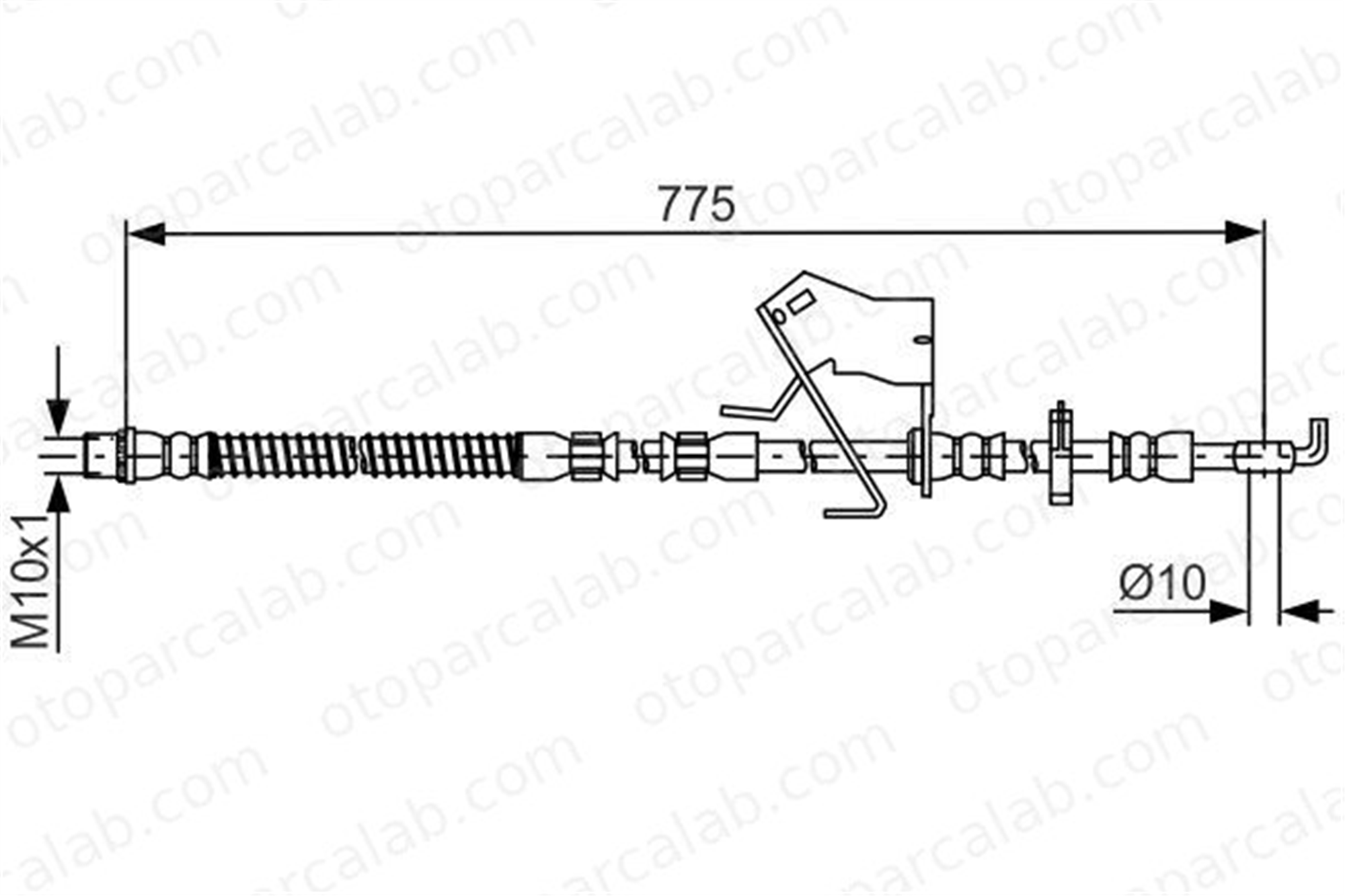 BOSCH 1 987 481 684 Fren Hortumu Ön Sağ veya Sol CITROËN C5 III C5 III Break 1987481684 4806K4
