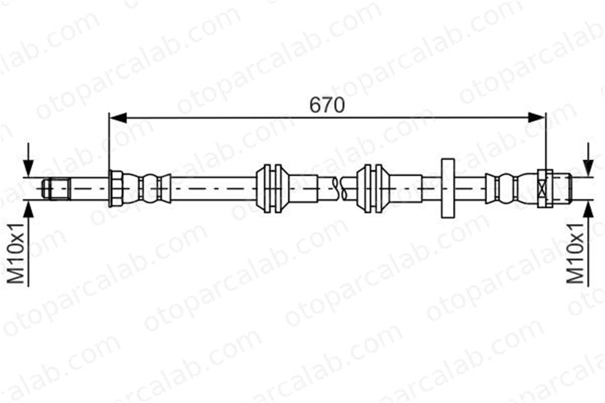 BOSCH 1 987 481 689 Fren Hortumu Ön Sağ veya Sol AUDI A7 Sportback A6 C7 1987481689 4G0611707H
