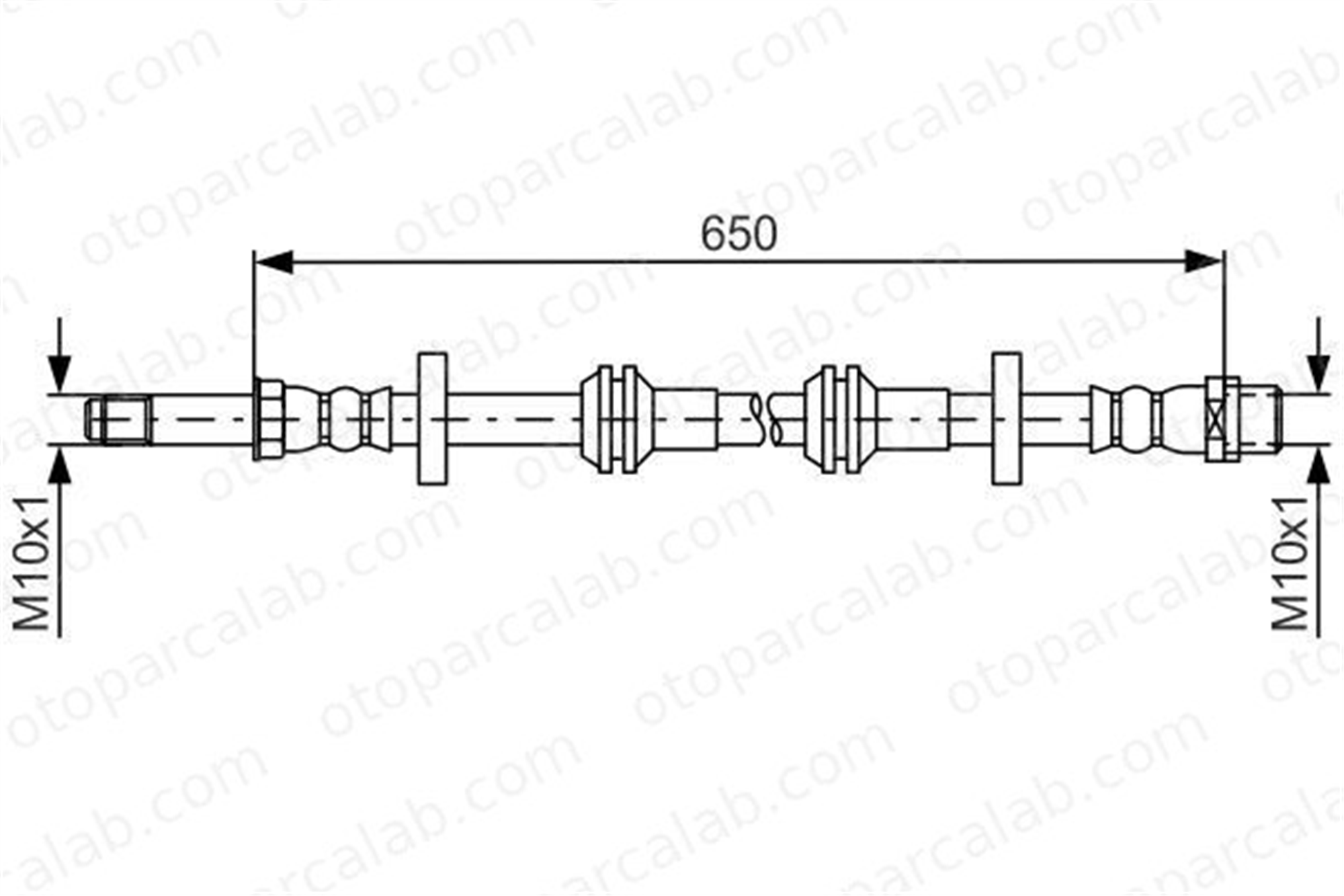 BOSCH 1 987 481 690 Fren Hortumu Ön Sağ veya Sol AUDI A7 Sportback A6 C7 1987481690 4G0611707G