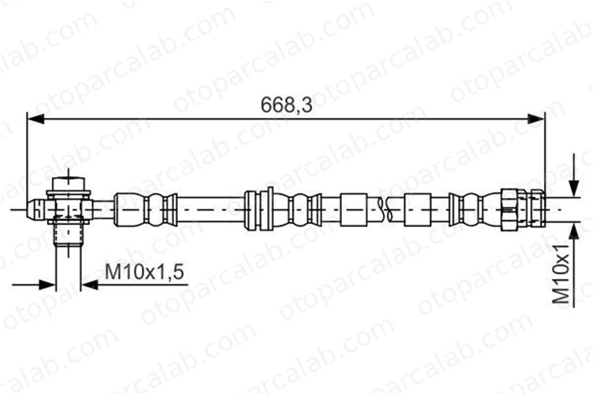 BOSCH 1 987 481 693 Fren Hortumu Ön Sağ veya Sol VW GOLF VII AUDI A3 Sportback 1987481693 5Q0611701C