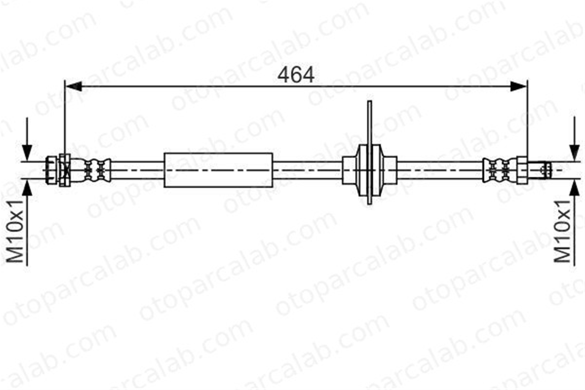 BOSCH 1 987 481 702 Fren Hortumu Arka Sağ veya Sol FORD KUGA II KUGA II VAN 1987481702 1751732