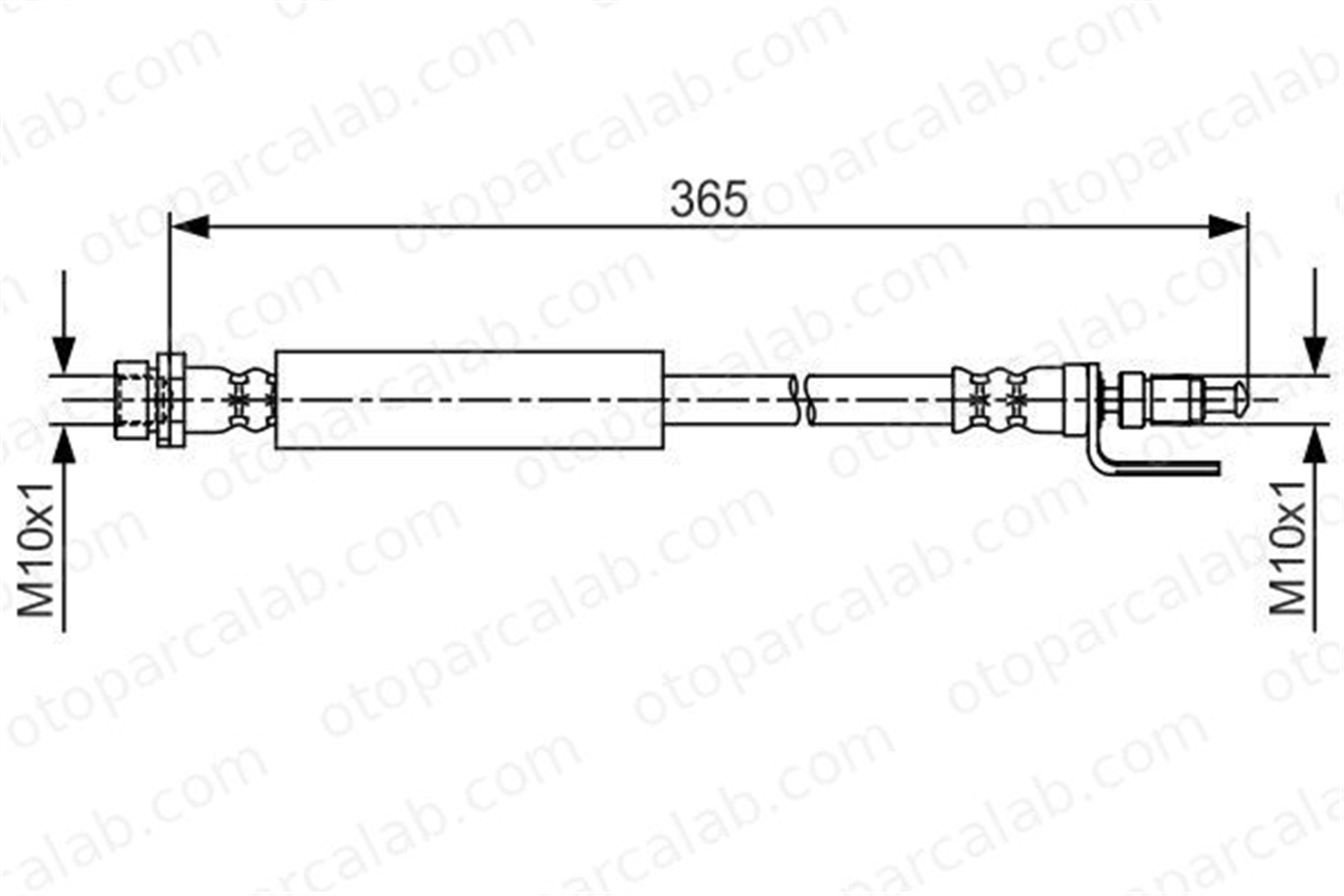 BOSCH 1 987 481 703 Fren Hortumu Ön Sağ veya Sol FORD TRANSIT V363 Panelvan/Van TRANSIT V363 Platform şasi 1987481703 1763948