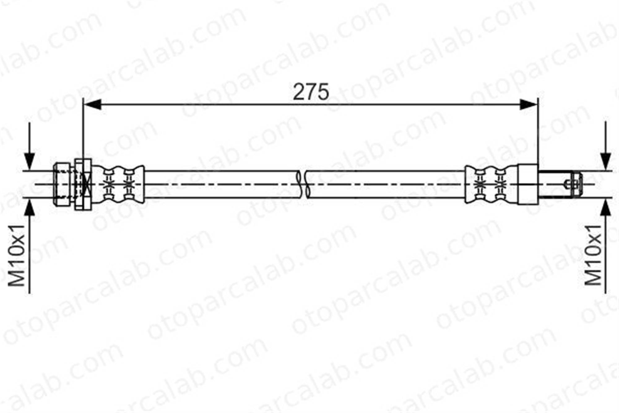BOSCH 1 987 481 704 Fren Hortumu Ön Sağ veya Sol FORD TRANSIT V363 Minibüs/Otobüs TRANSIT V363 Panelvan/Van 1987481704 1843306