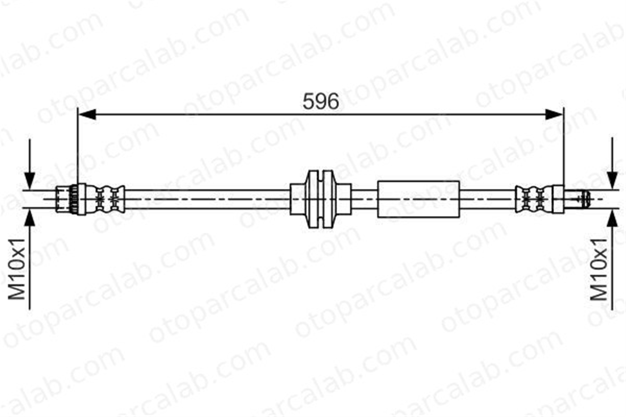 BOSCH 1 987 481 708 Fren Hortumu Arka Sağ veya Sol OPEL MOVANO B Panelvan/Van MOVANO B Platform şasi 1987481708 4406251