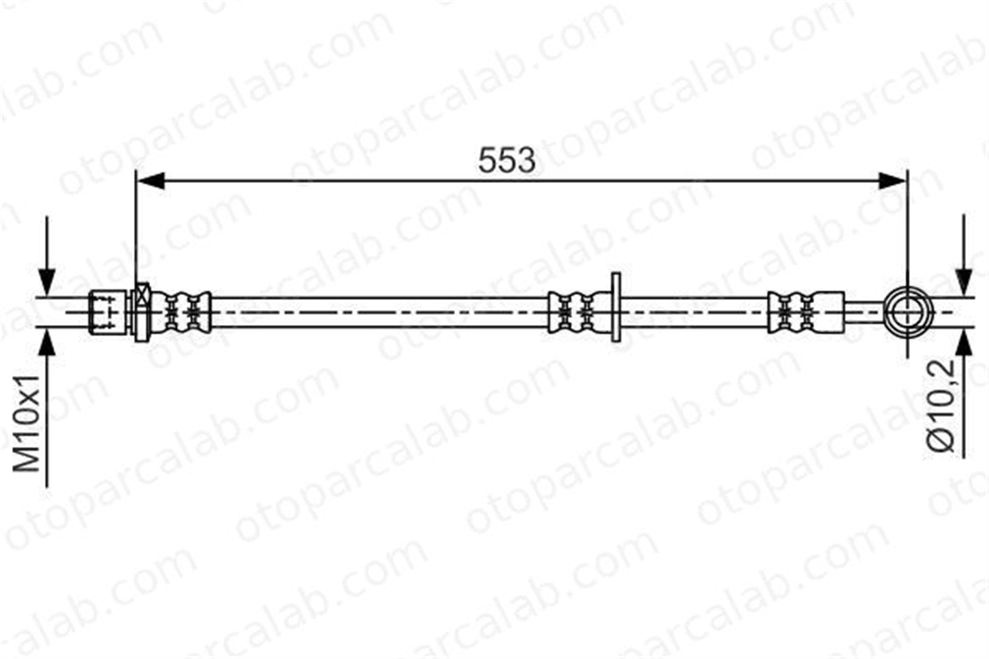 BOSCH 1 987 481 709 Fren Hortumu Ön Sağ SUBARU FORESTER XV 26540SC002 26590SC000