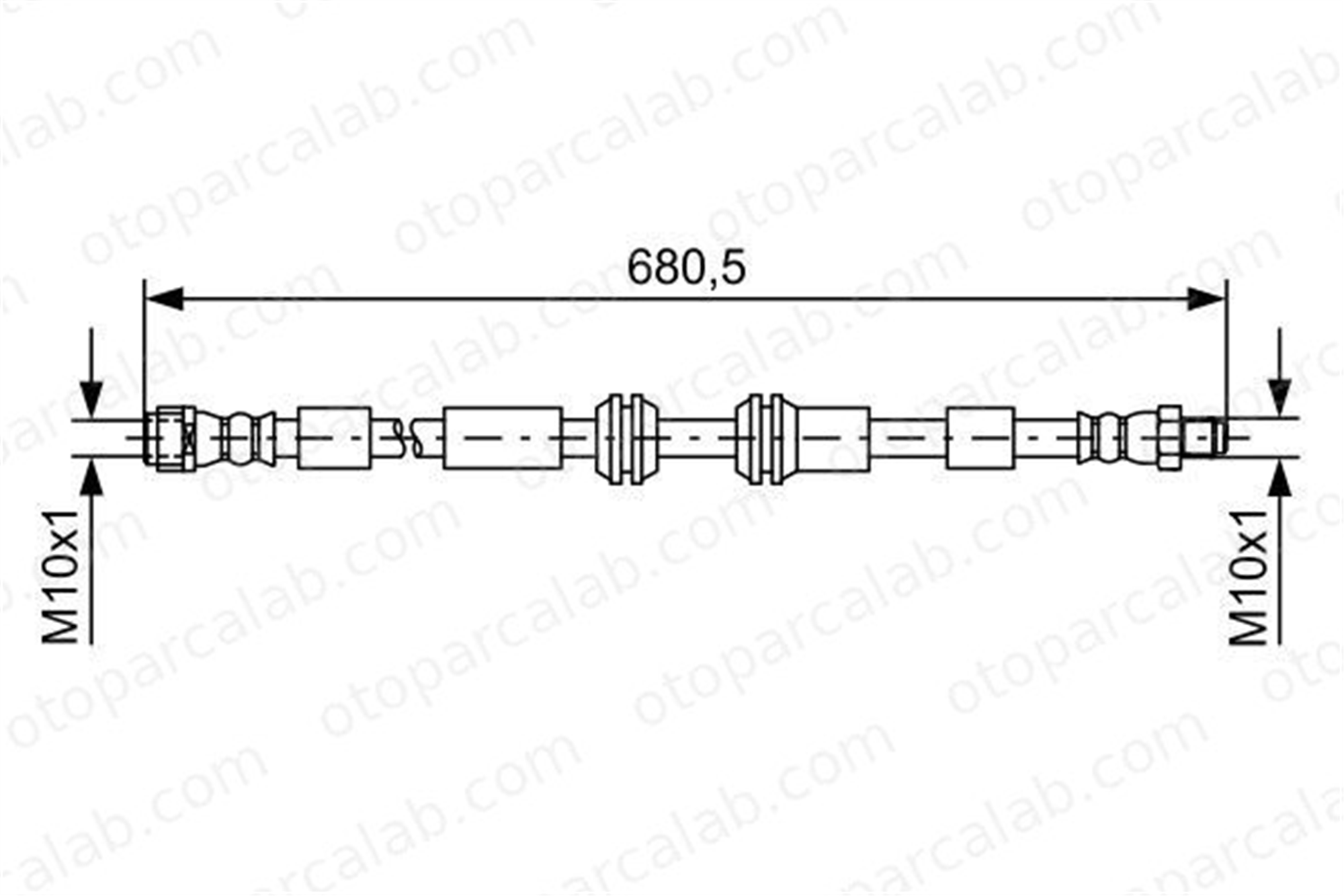BOSCH 1 987 481 734 Fren Hortumu Ön Sağ veya Sol MERCEDES-BENZ GLE GLE Coupe 1987481734 1664200348