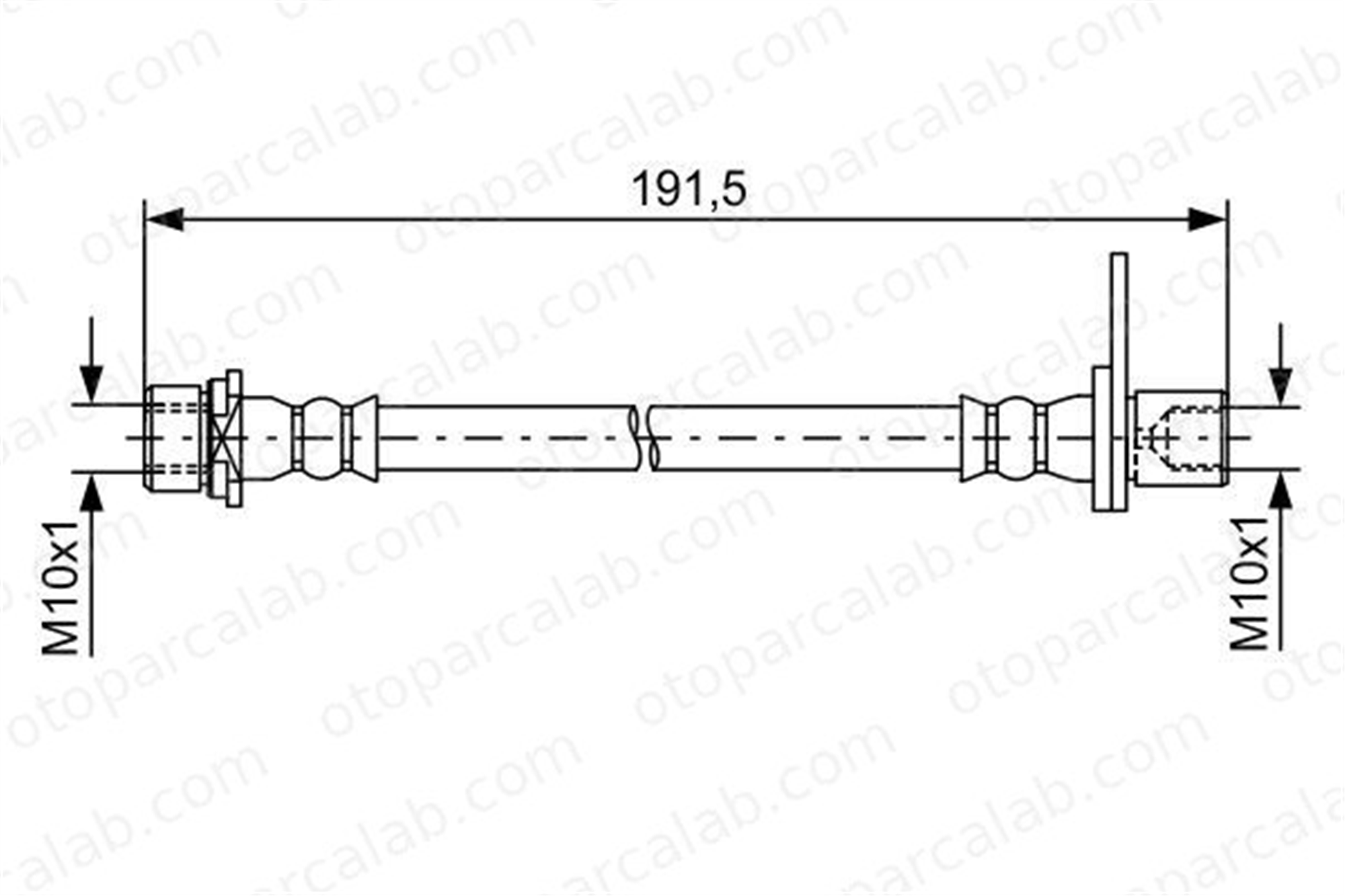 BOSCH 1 987 481 738 Fren Hortumu Arka Sağ veya Sol TOYOTA AURIS VERSO 90947W2014