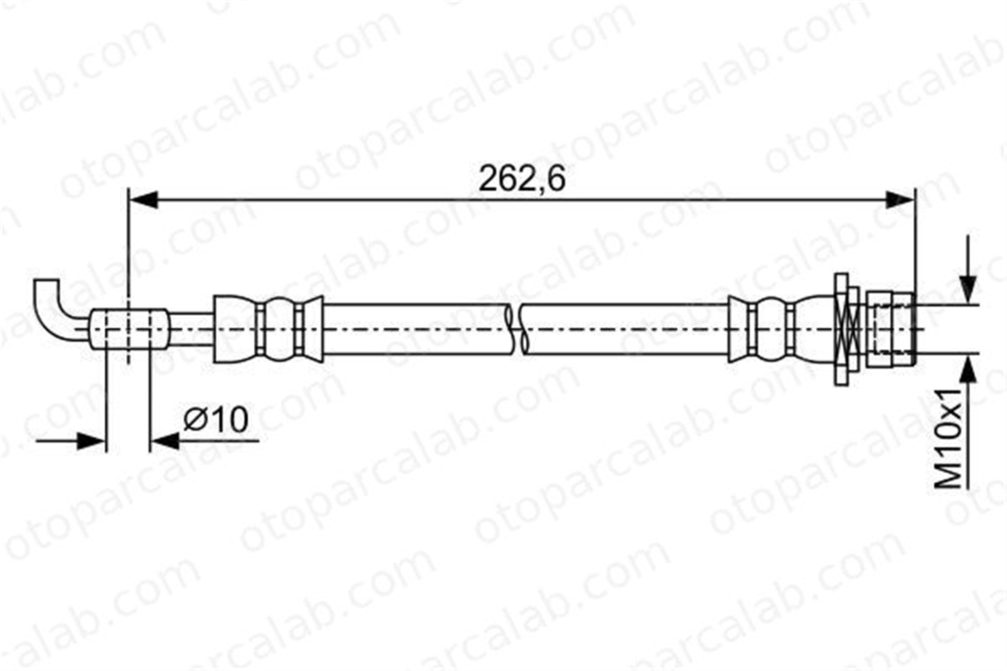 BOSCH 1 987 481 936 Fren Hortumu Arka Sağ veya Sol TOYOTA YARIS YARIS Kasa/eğik arka 1987481936 90947W2038