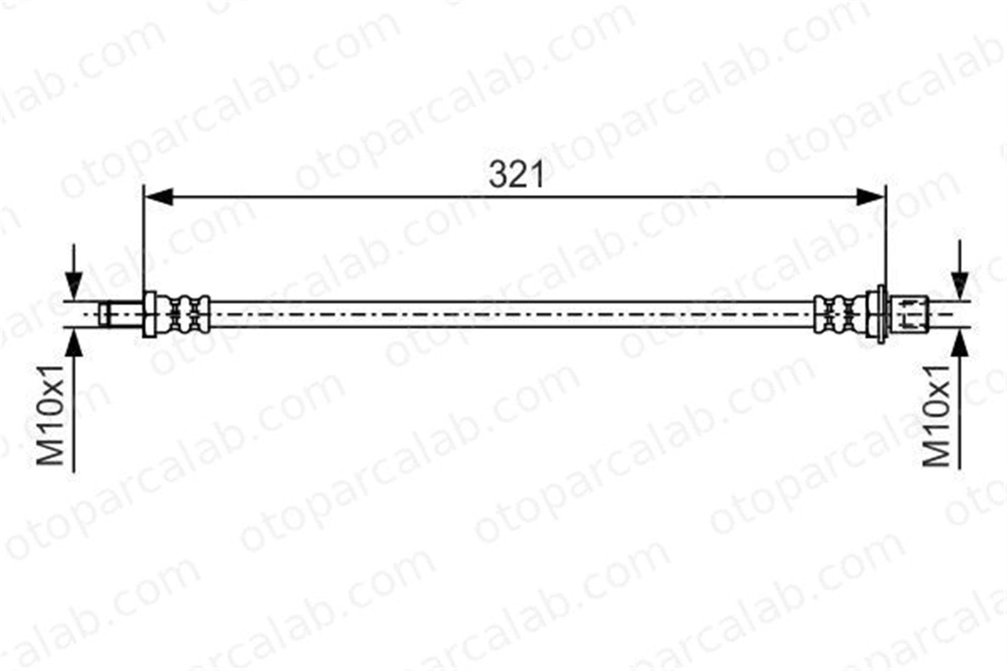 BOSCH 1 987 481 A62 Fren Hortumu Arka Sağ veya Sol TOYOTA HIACE IV Panelvan/Van LITEACE Minibüs/Otobüs 1987481A62 9694033555