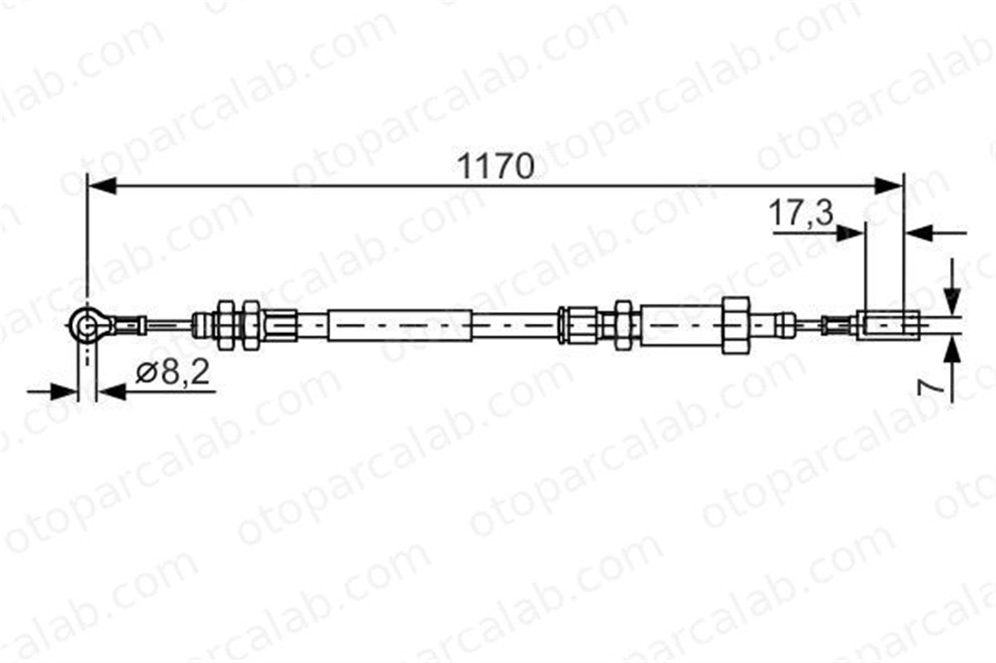 BOSCH 1 987 482 004 El Fren Teli Ön Sağ veya Sol FIAT DUCATO Panelvan/Van DUCATO Minibüs/Otobüs 4745V7 1337455080