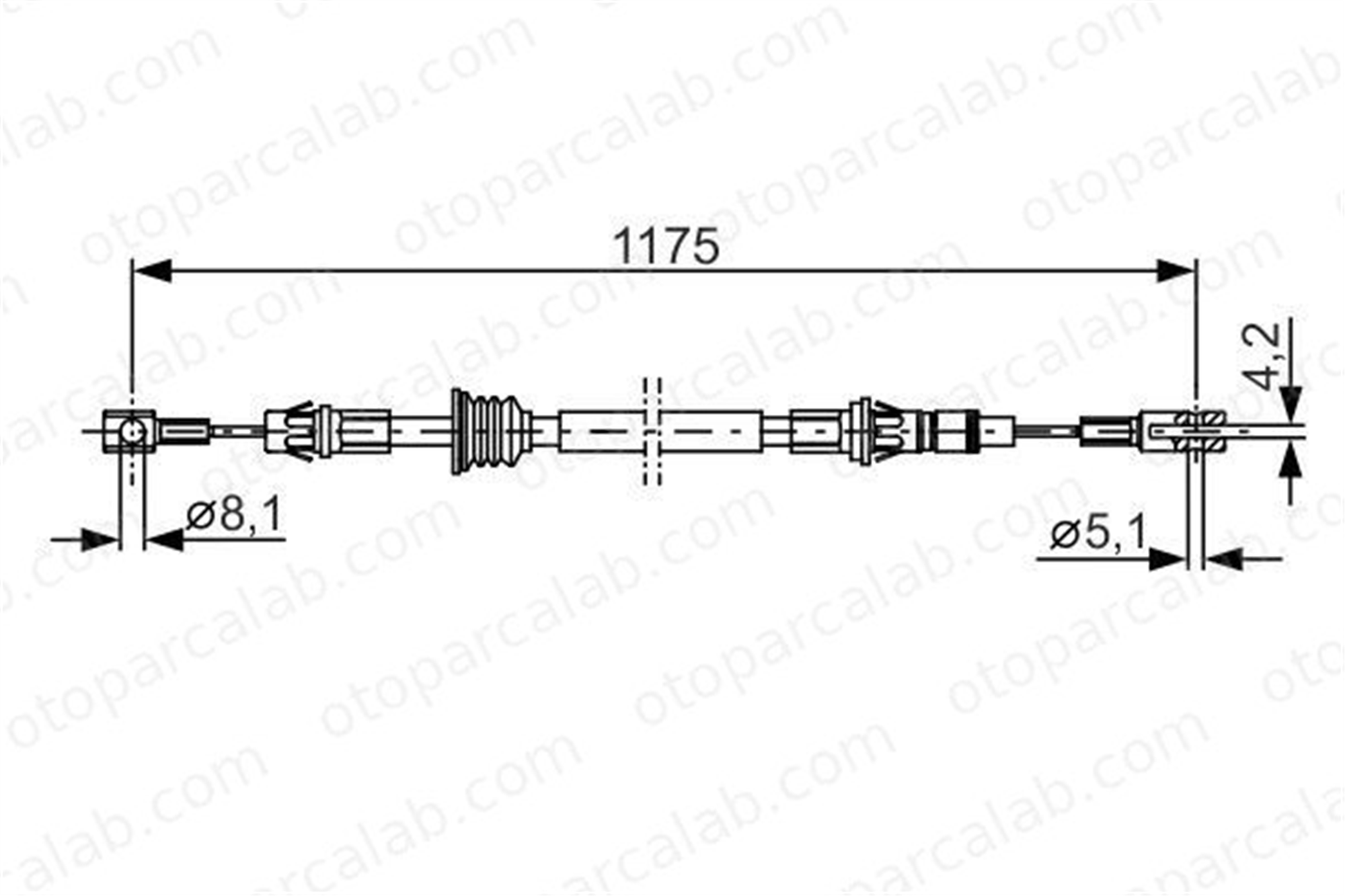 BOSCH 1 987 482 012 El Fren Teli Ön Sağ veya Sol OPEL MOVANO A Panelvan/Van RENAULT MASTER I Panelvan/Van 7700311216 3640200QAA