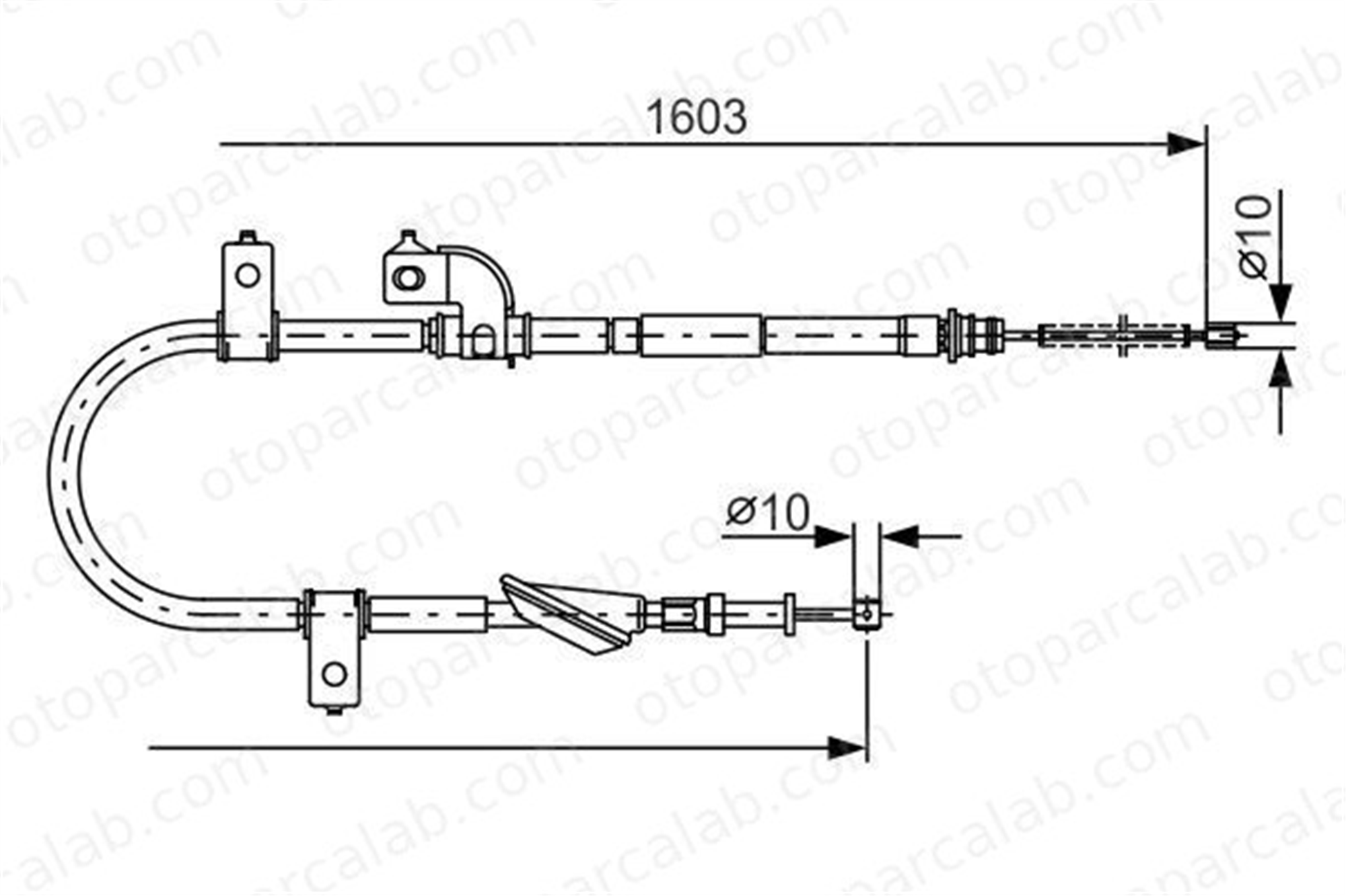 BOSCH 1 987 482 080 El Fren Teli Arka Sağ SUBARU FORESTER IMPREZA Sedan 1987482080 26051FC000
