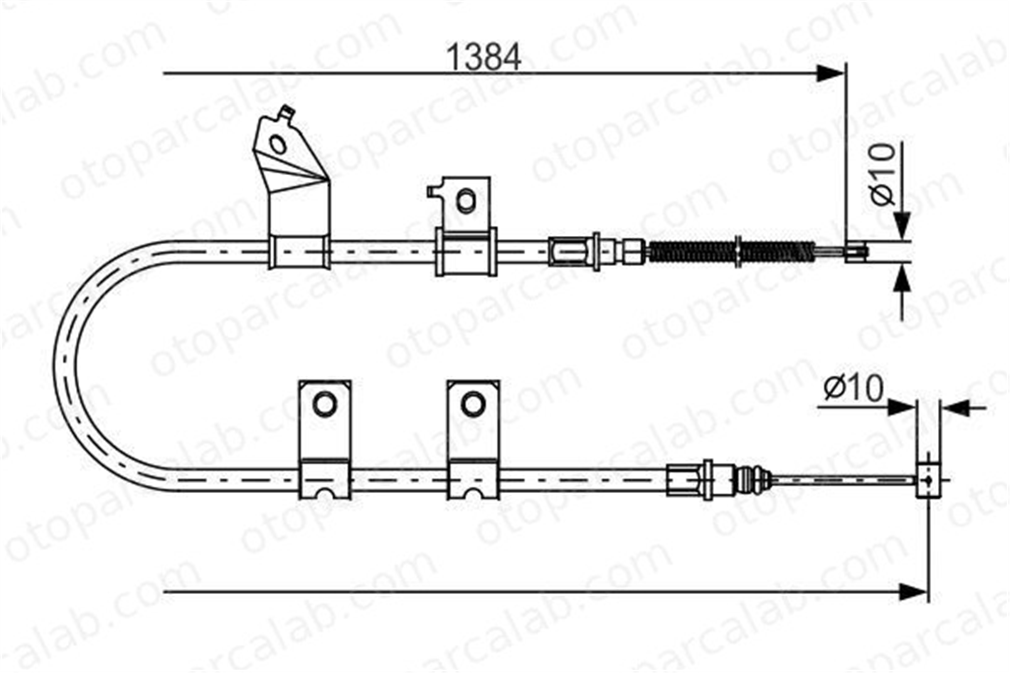 BOSCH 1 987 482 082 El Fren Teli Arka Sol CHEVROLET AVEO / KALOS Sedan AVEO / KALOS Hatchback 96534870 42639359