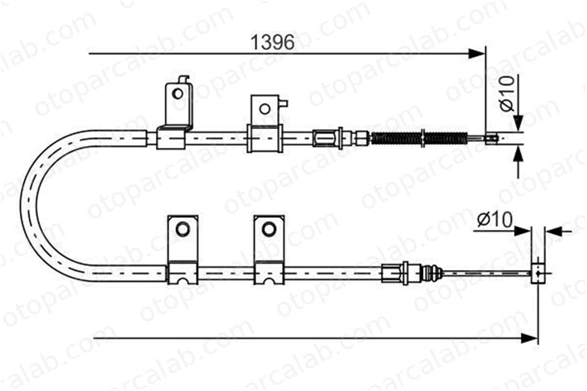 BOSCH 1 987 482 083 El Fren Teli Arka Sol CHEVROLET AVEO / KALOS Sedan AVEO / KALOS Hatchback 96534871 42639360