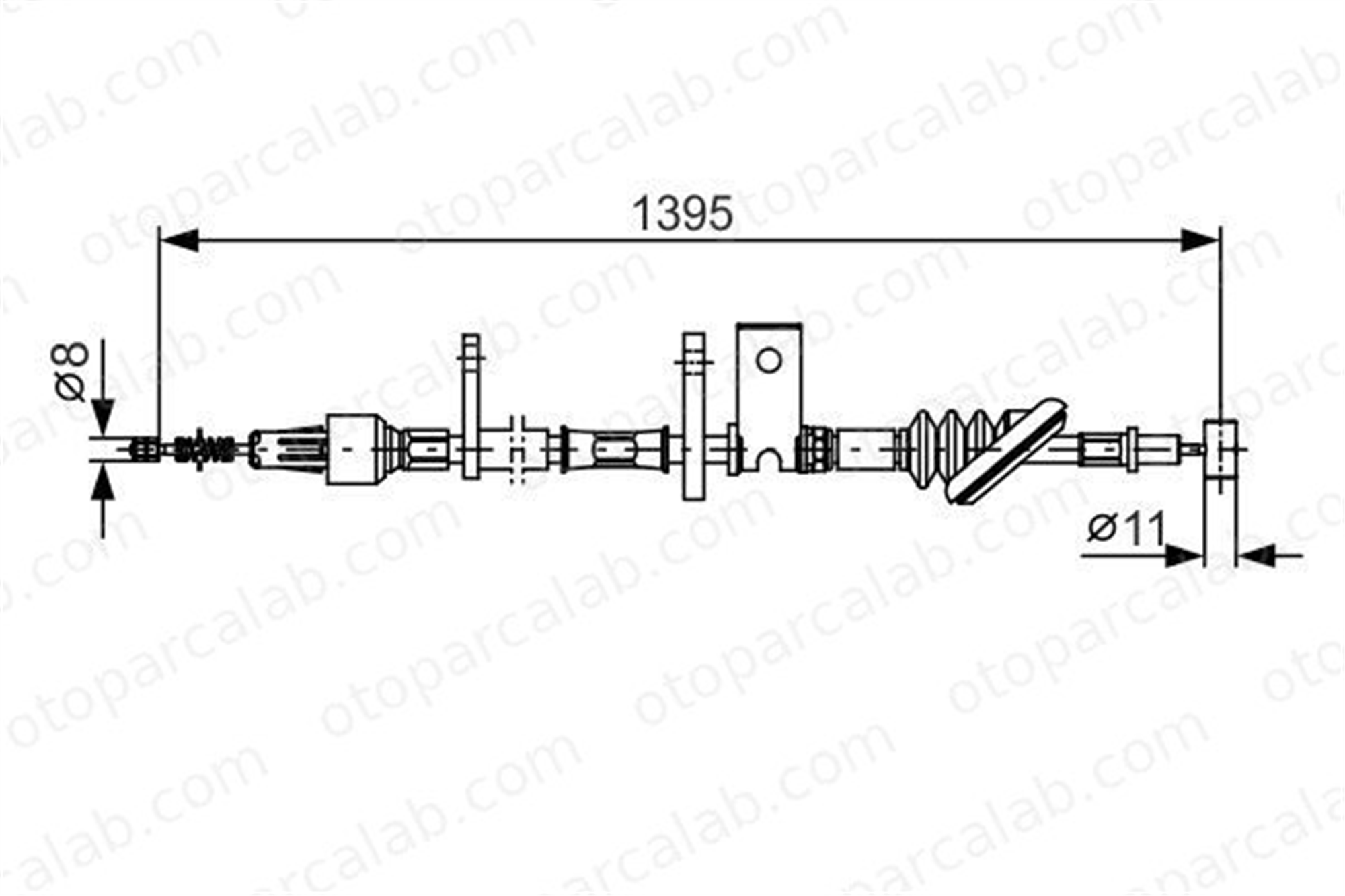 BOSCH 1 987 482 089 El Fren Teli Arka Sağ veya Sol SUZUKI VITARA VITARA Cabrio 5441060A63 5441060A60